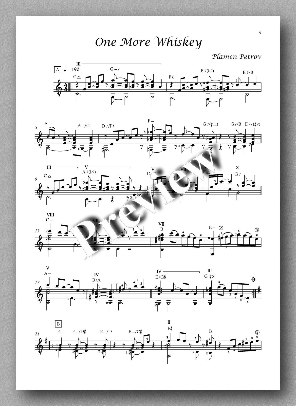Three Jazz Pieces by Plamen Petrov - preview of the music score 2