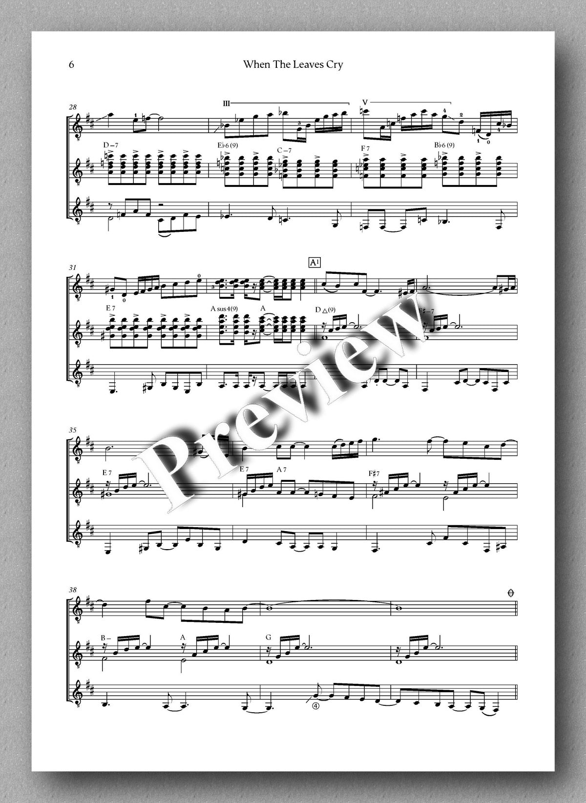 Plamen Petrov, When the Leaves Cry - preview of the music score 3