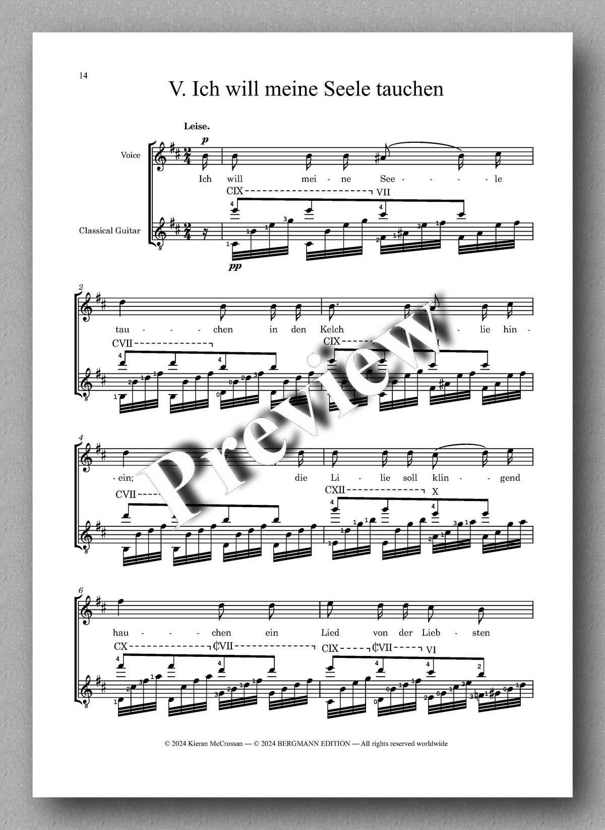 Robert Schumann, Dichterliebe, Op. 48, preview of the music score 3