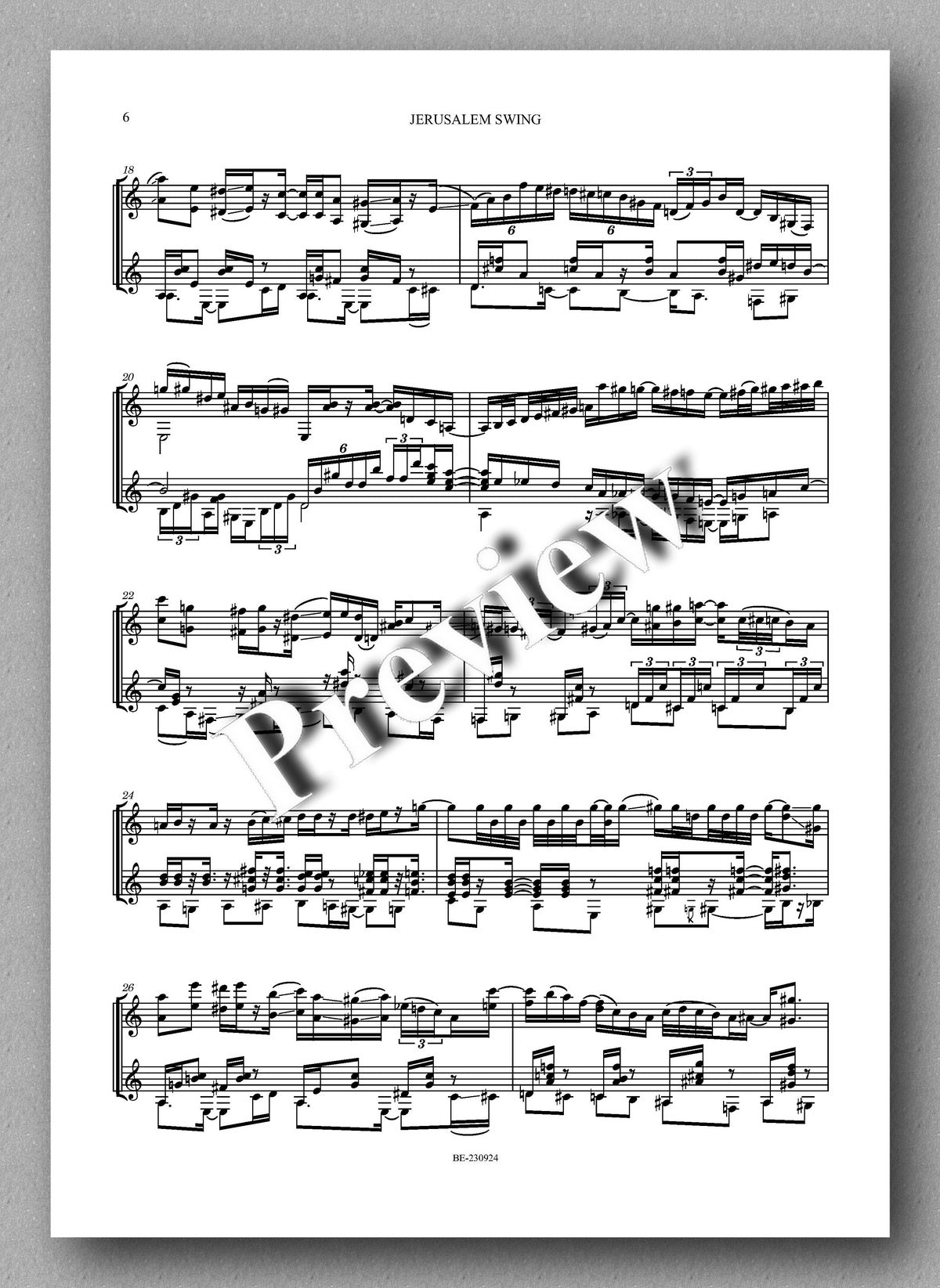 Roman Smirnov, Jerusalem Swing - preview of the music score 3