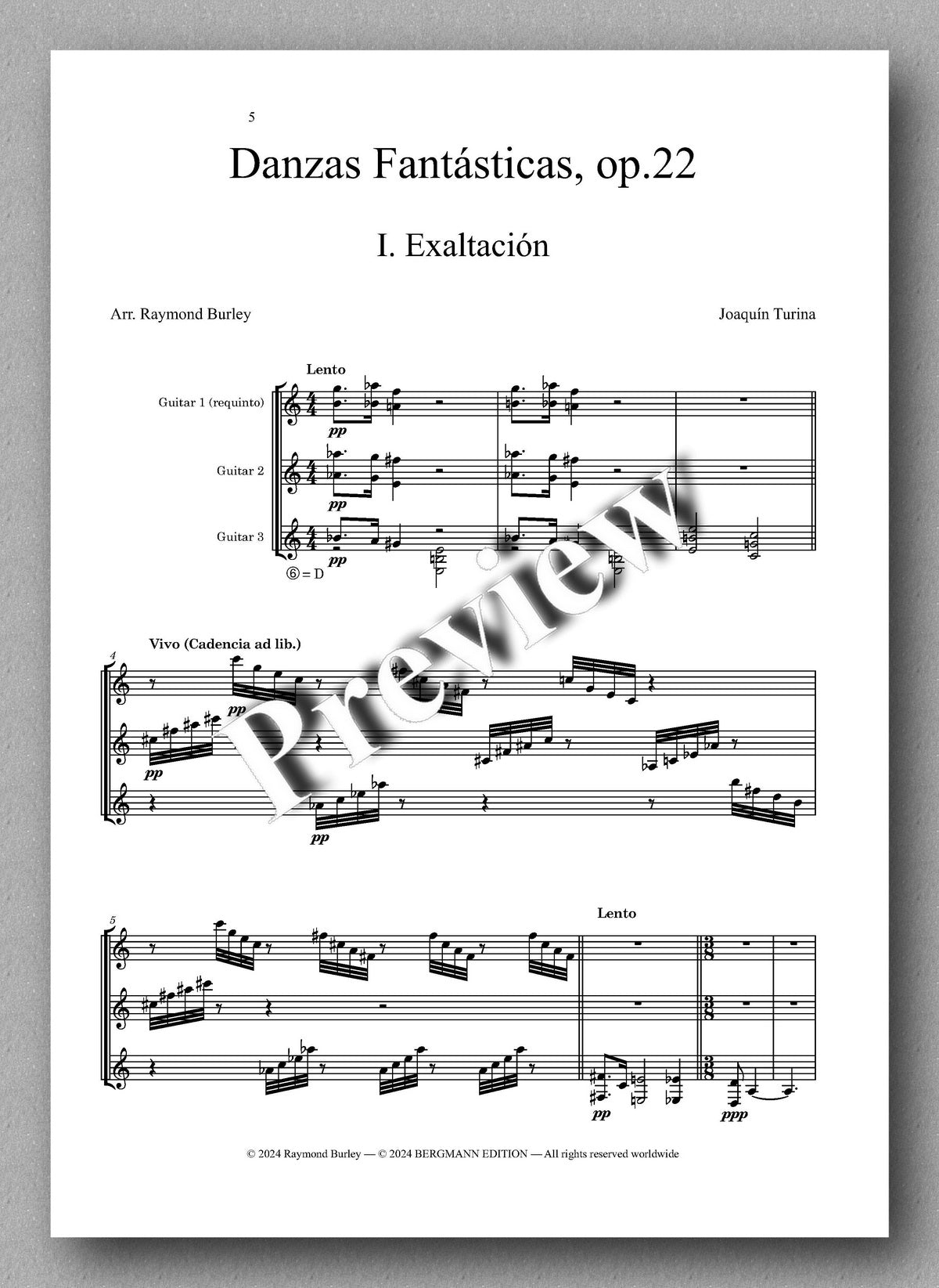 Joaquín Turina, Danzas Fantásticas, op.22 - Preview of the music score 1