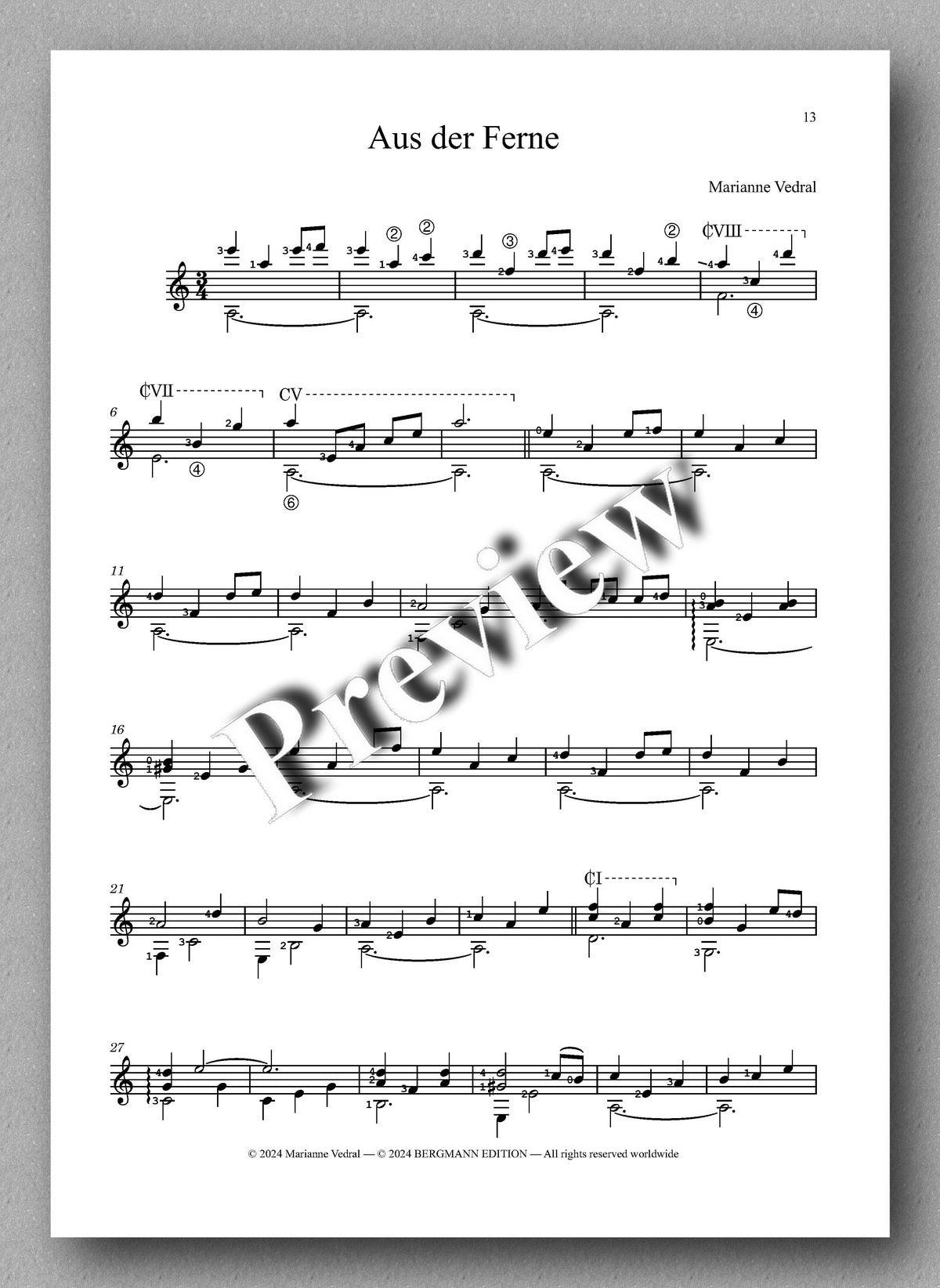 Mosaik 2 by Marianne Vedral - preview of the music score 5