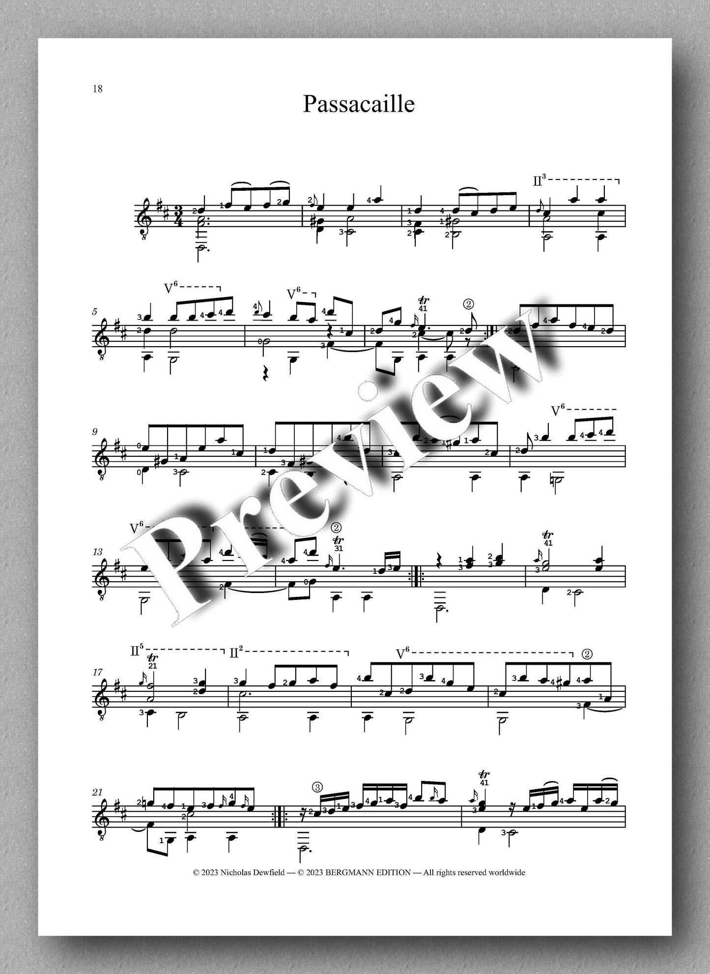 Sylvius Leopold Weiss (1687-1750), Sonata No. 18 - preview of the music score 6