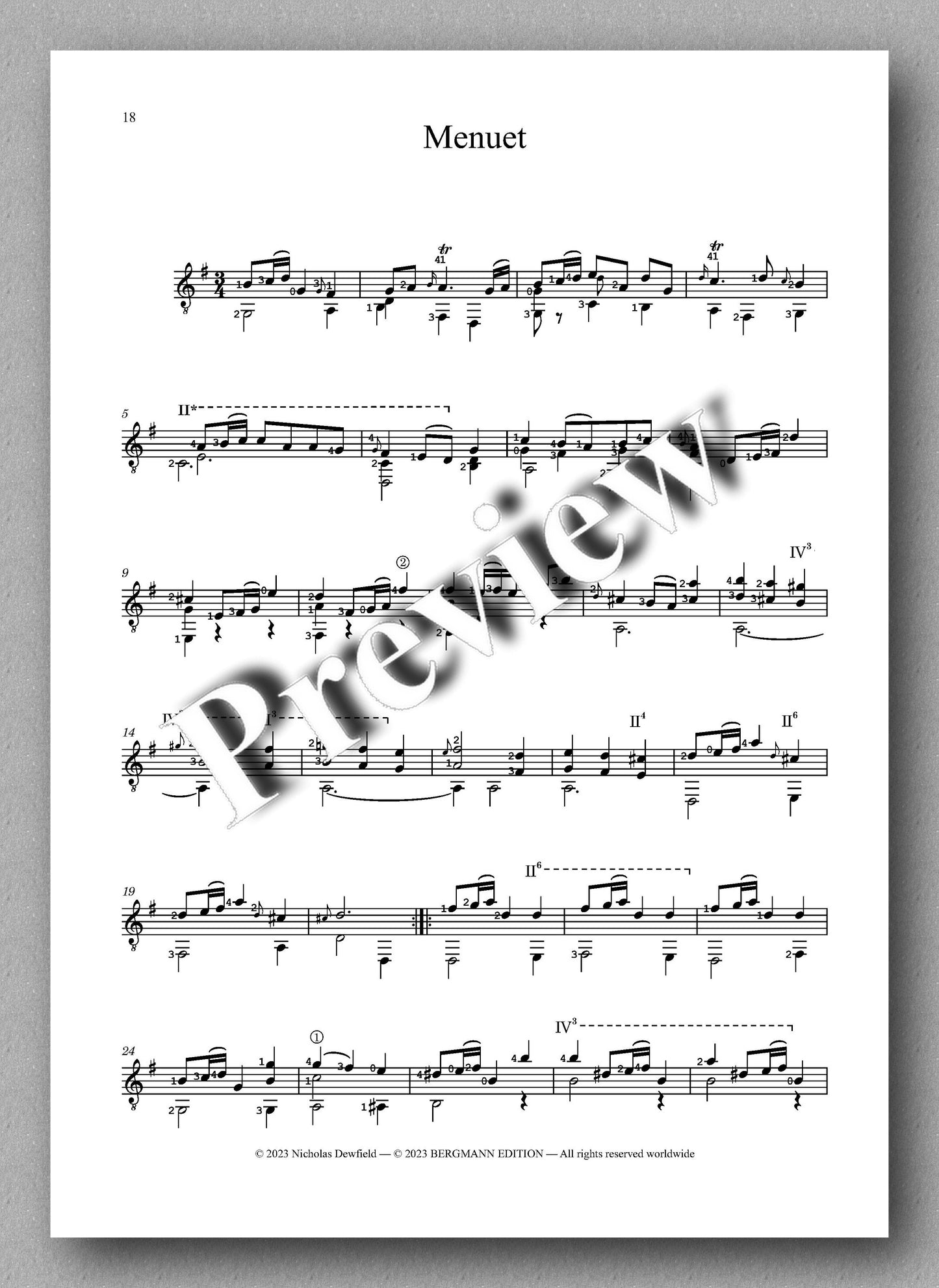 Sylvius Leopold Weiss (1687-1750), Sonata No. 22 - preview of the music score 6