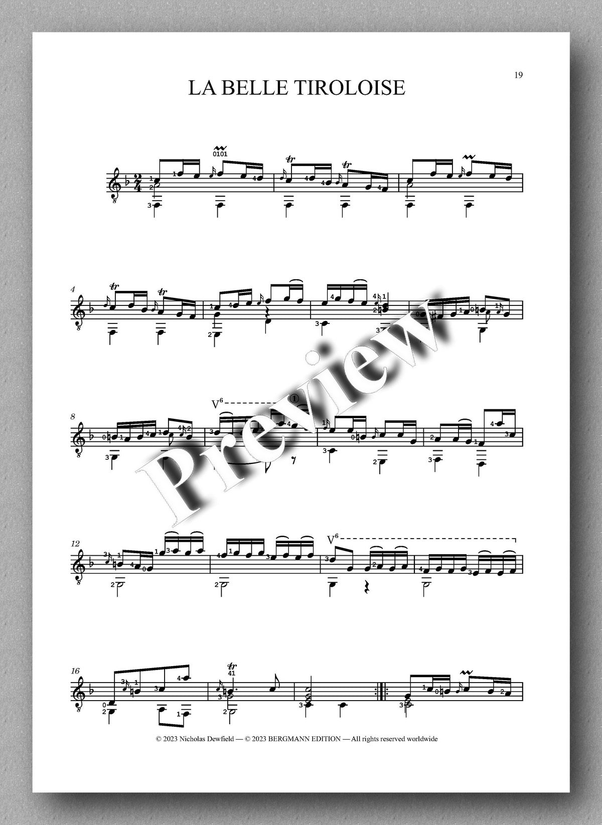 Sylvius Leopold Weiss (1687-1750), Sonata No. 27 - preview of the music score 8