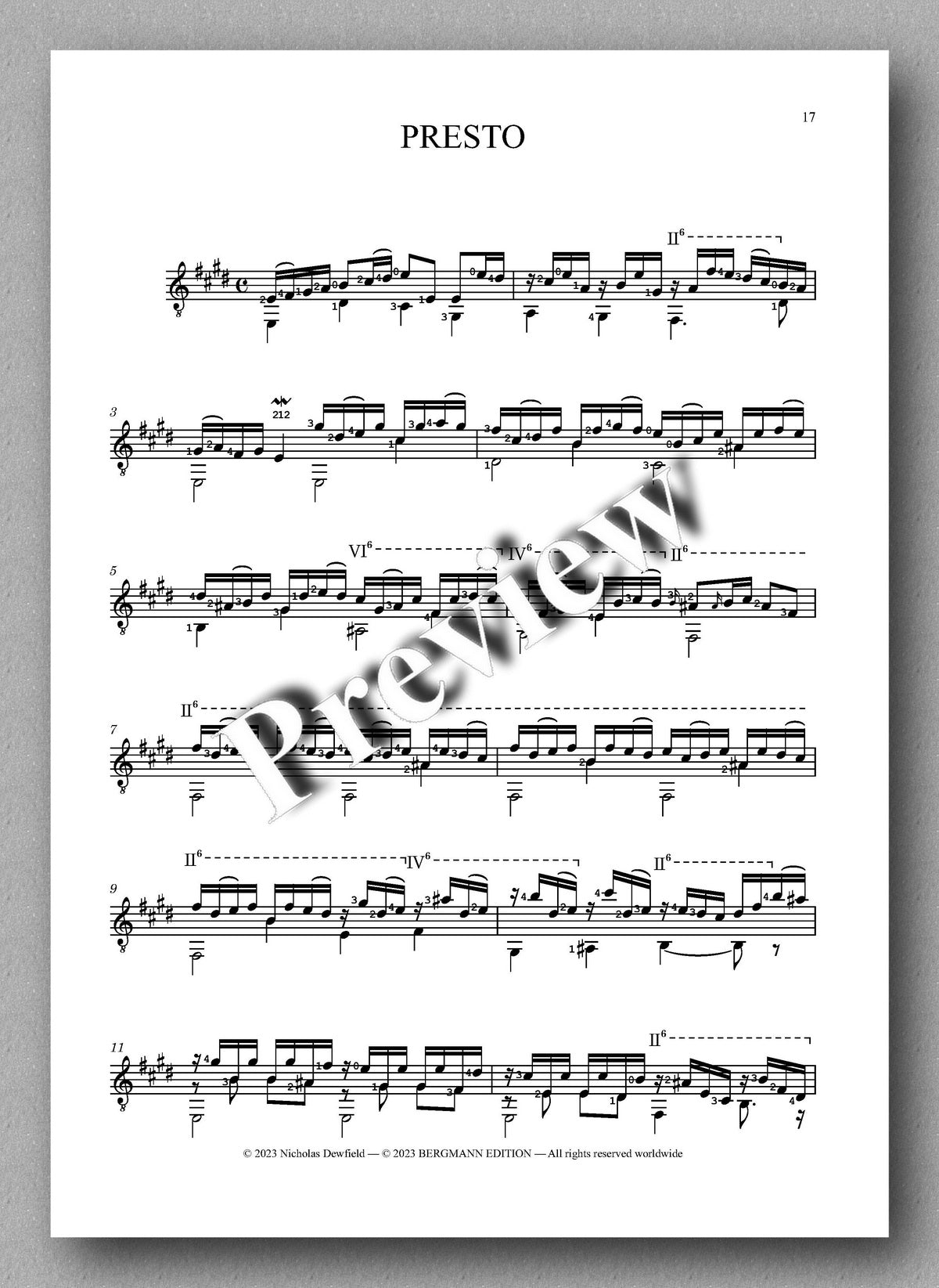 Sylvius Leopold Weiss (1687-1750), Sonata No. 28 - Preview of the Music score 6