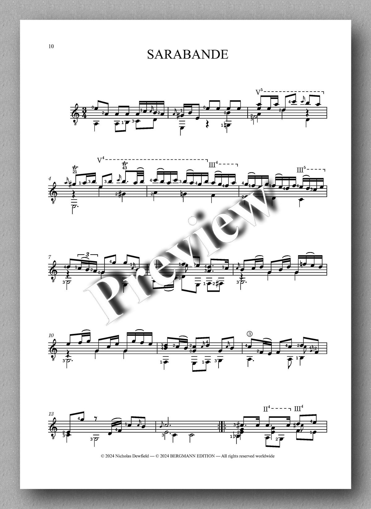 Sylvius Leopold Weiss (1687-1750), Sonata No. 29 - preview of the music score 3