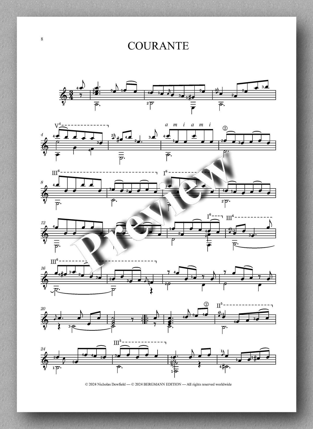 Sylvius Leopold Weiss (1687-1750), Sonata No. 29 - preview of the music score 2