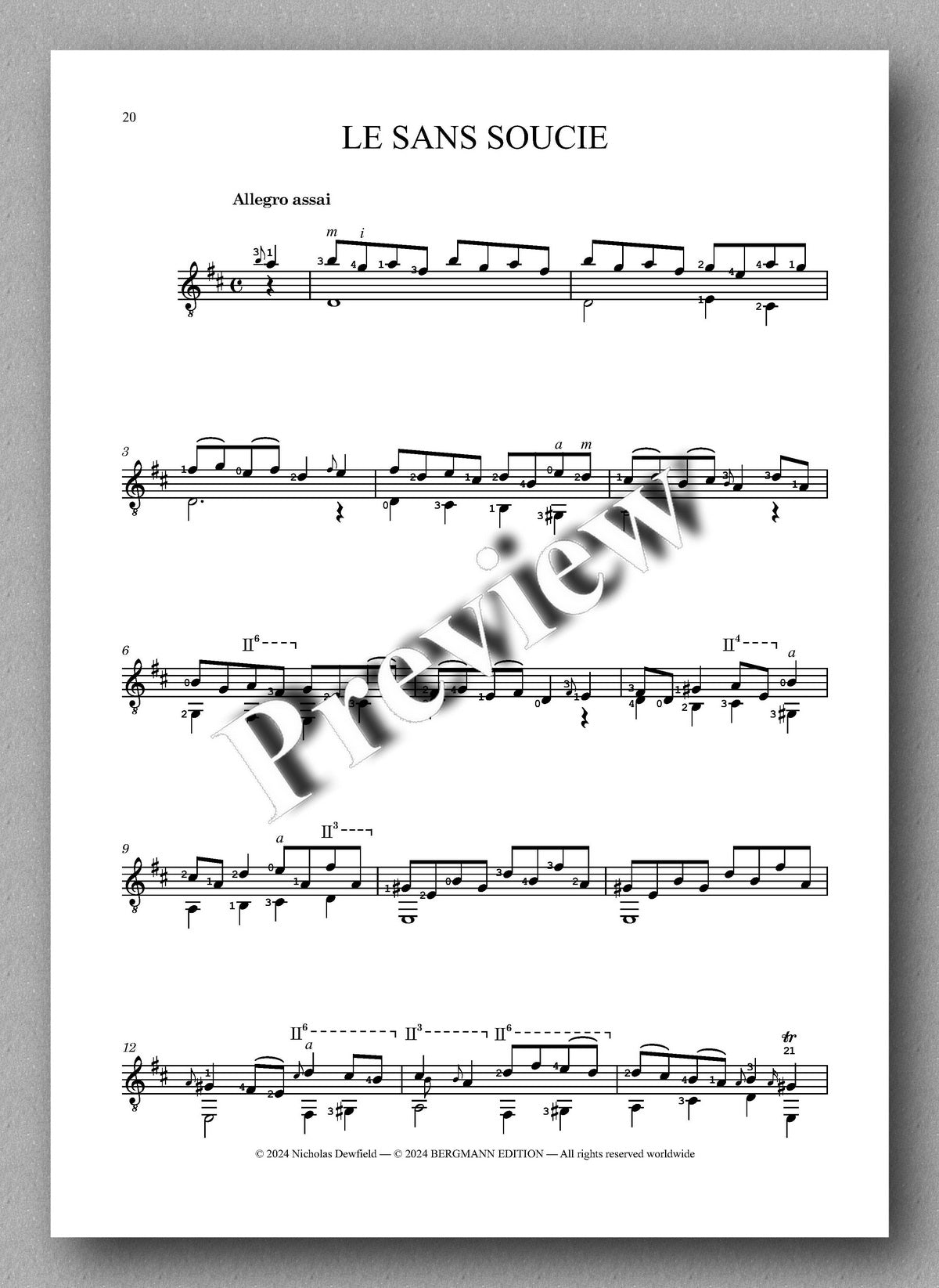 Sylvius Leopold Weiss (1687-1750), Sonata No. 30 - preview of the music score 7