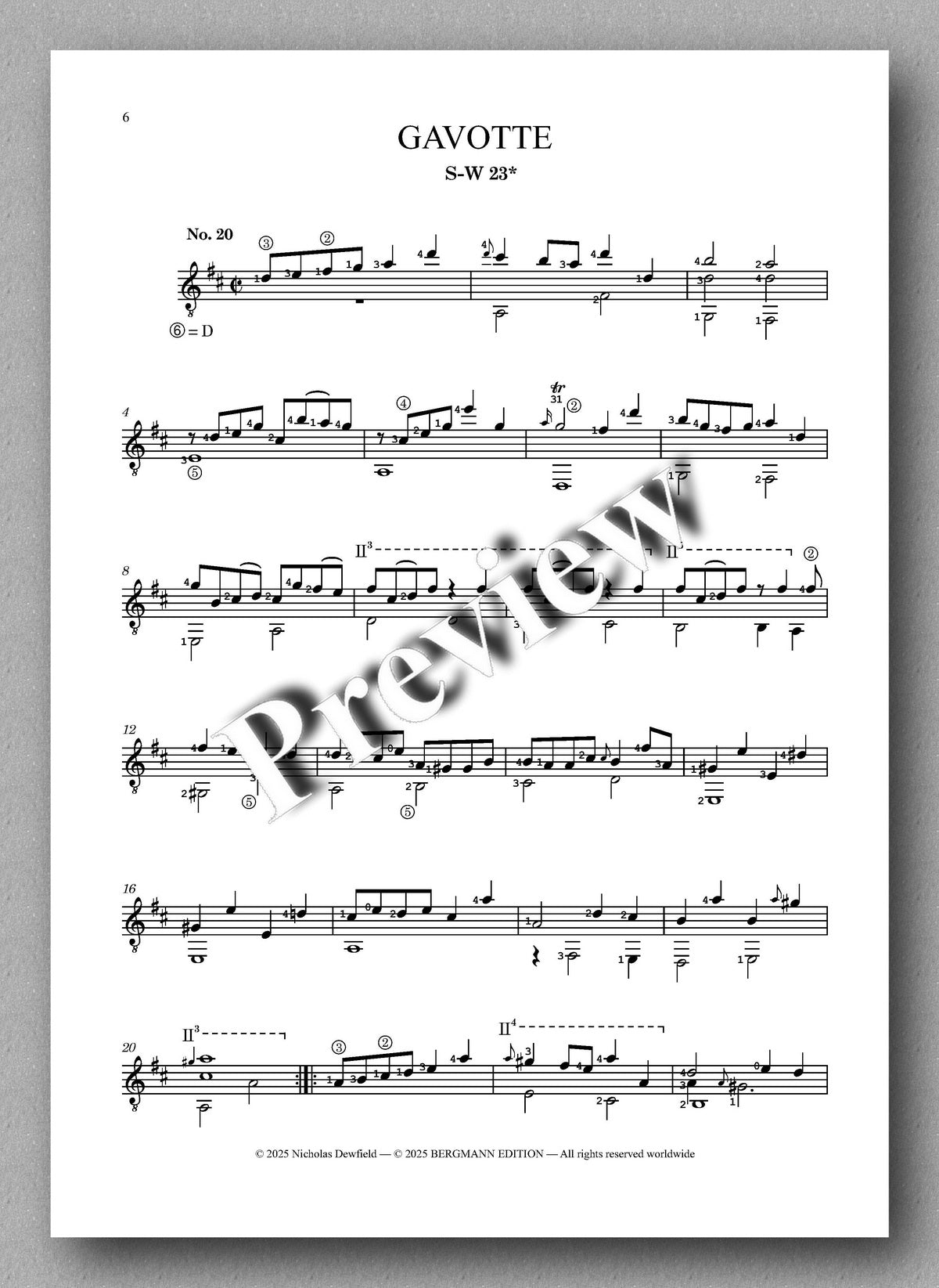 Sylvius Leopold Weiss (1687-1750), Individual Pieces, Volume 4 - preview of music score 1