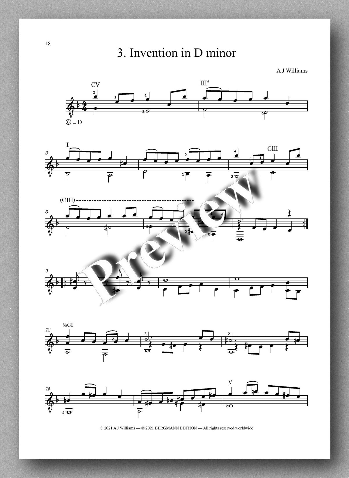 Williams, Complete Works, Volume 3 - music score 2