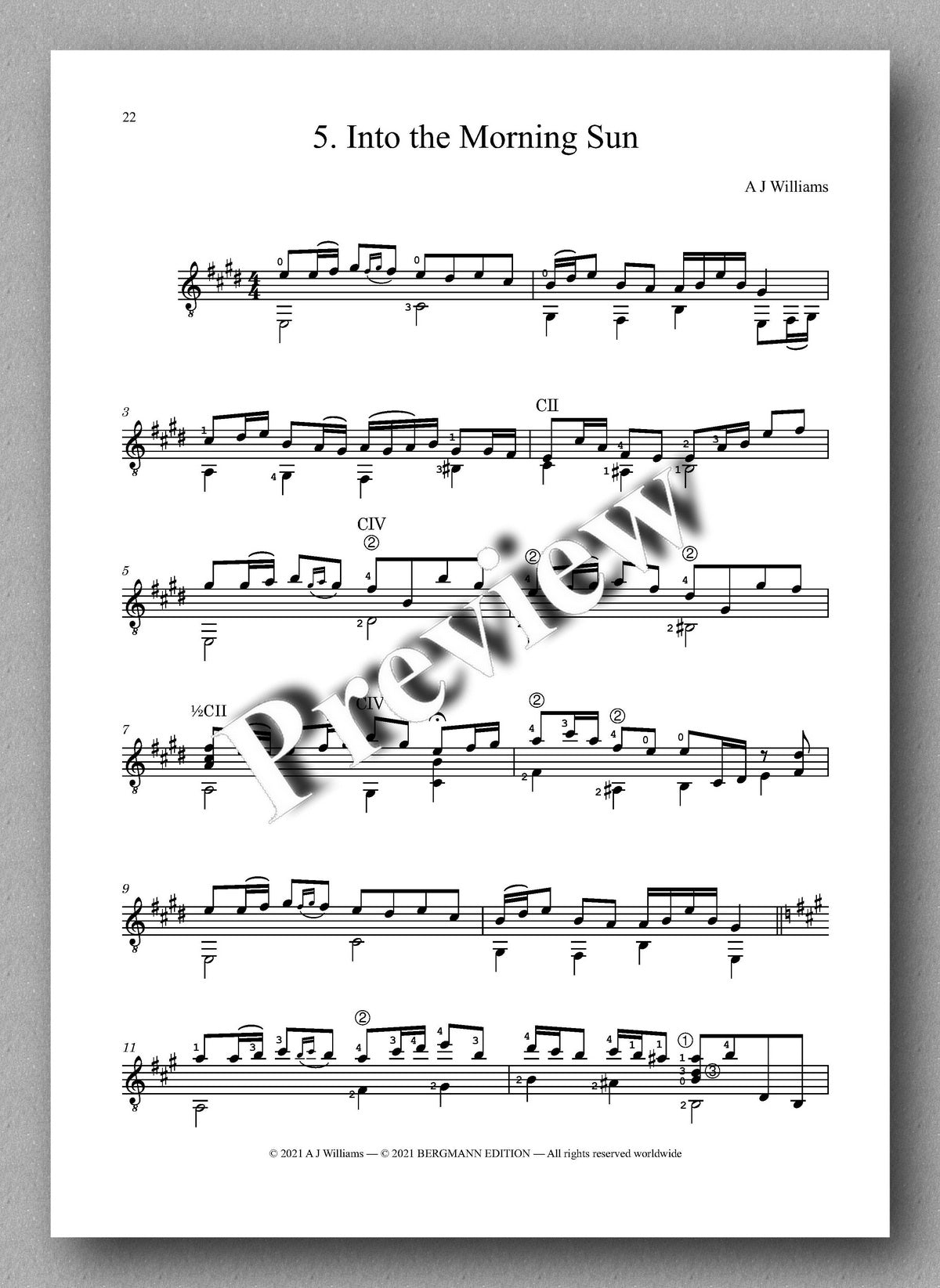 Williams, Complete Works, Volume 3 - music score 3