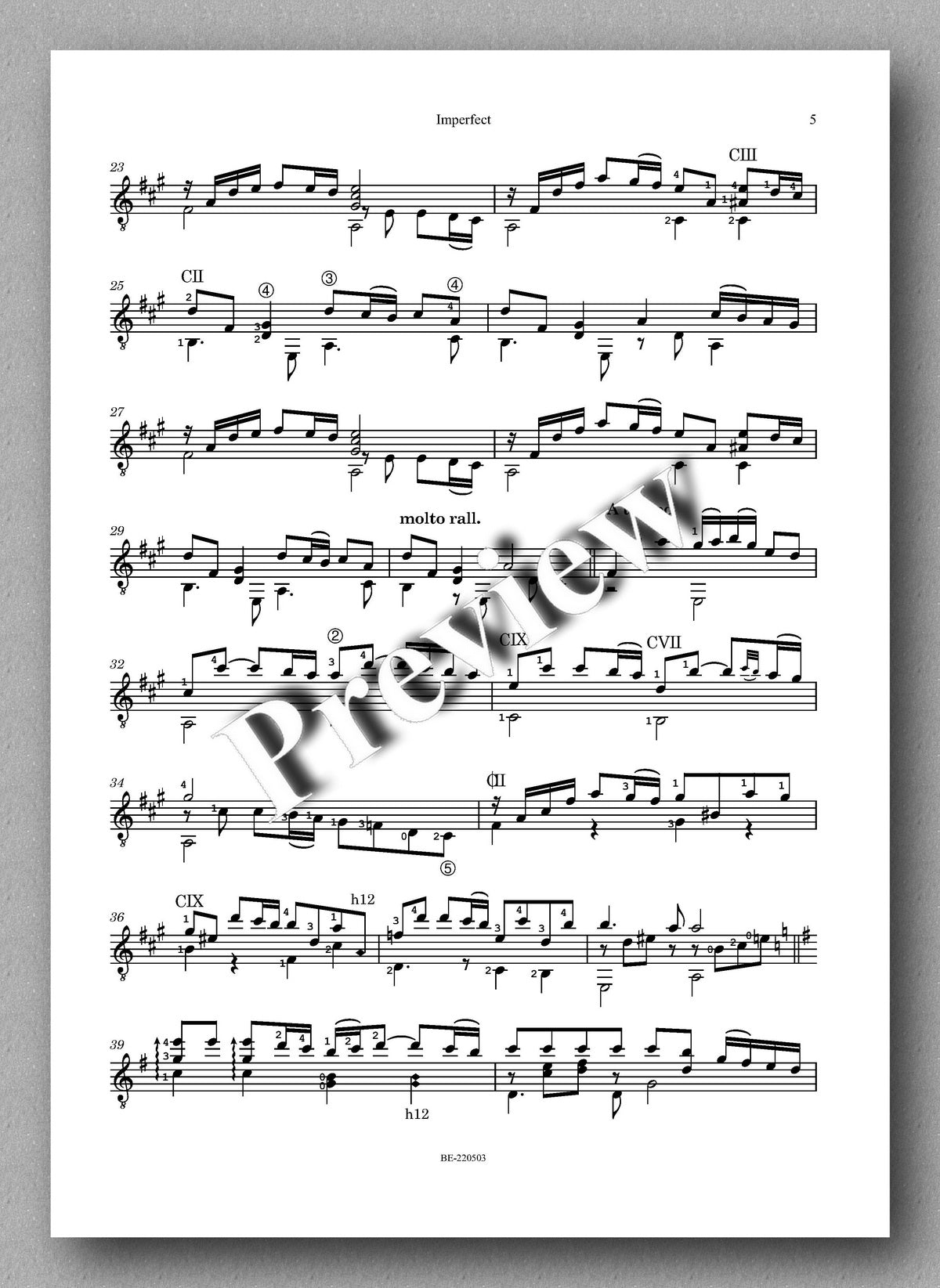 Williams, Imperfect - Music score 2
