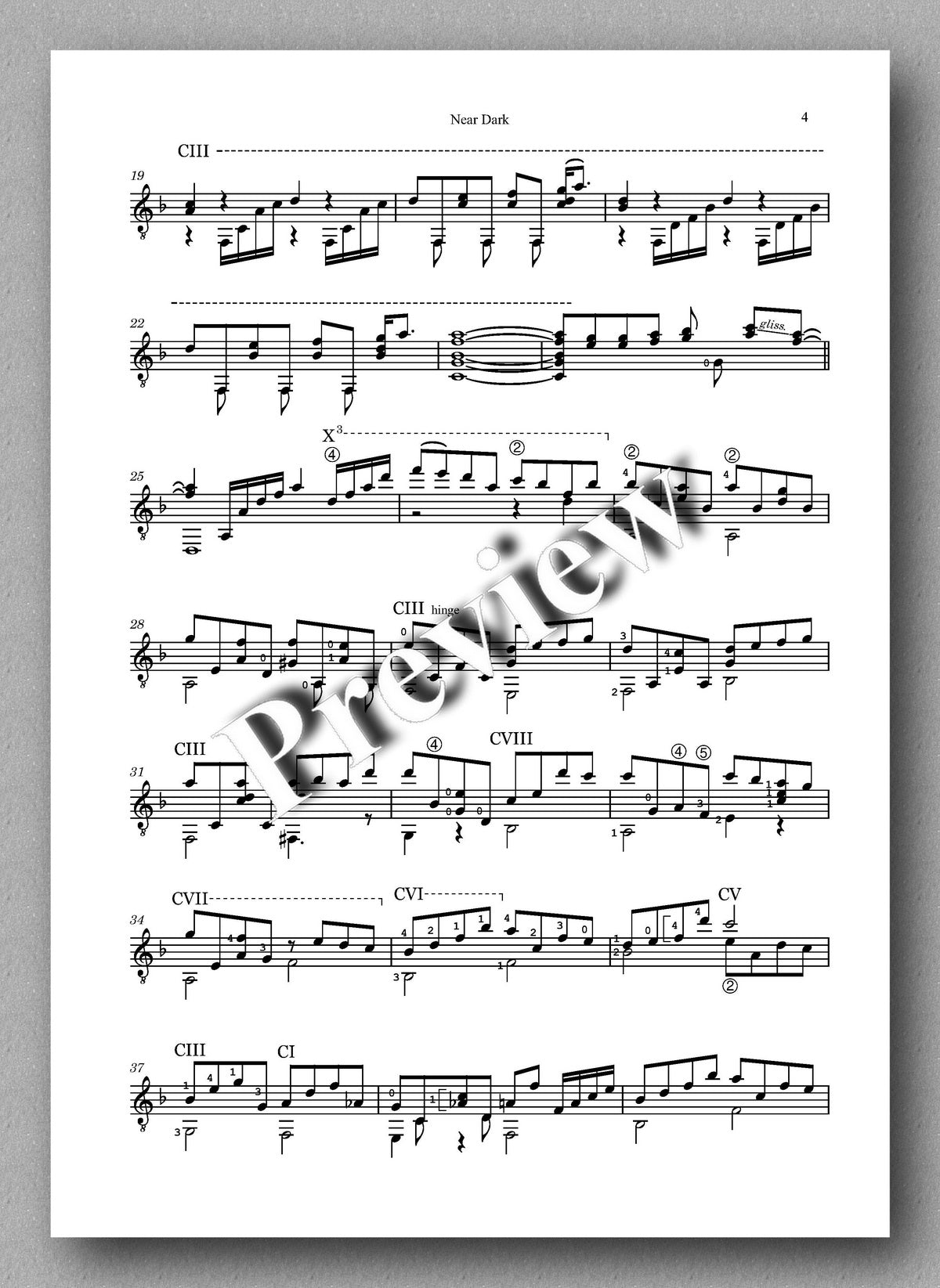 Andrew Williams, Near Dark - preview of the music score 2