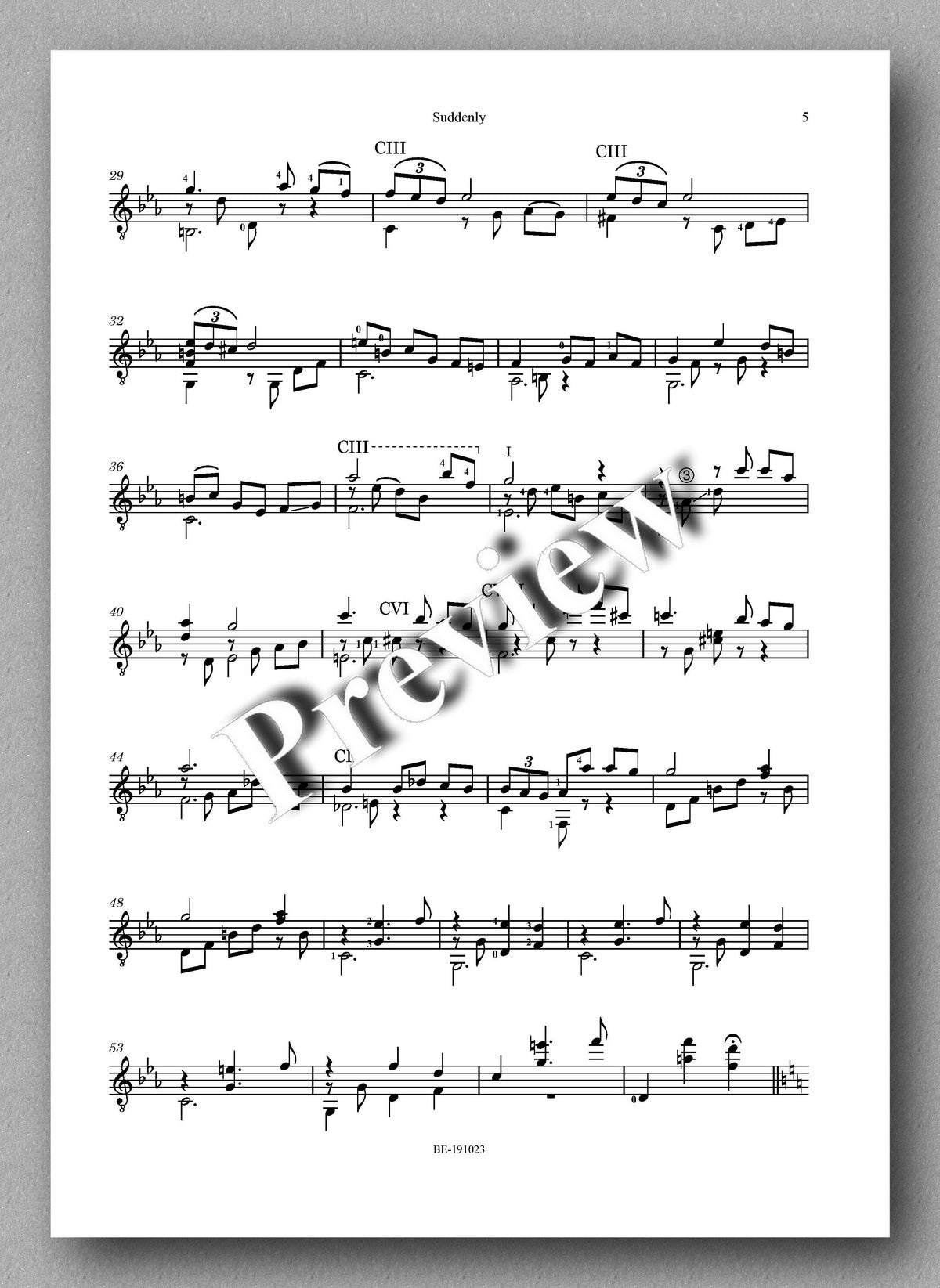 Andrew Williams, Suddenly - preview of the music score 2