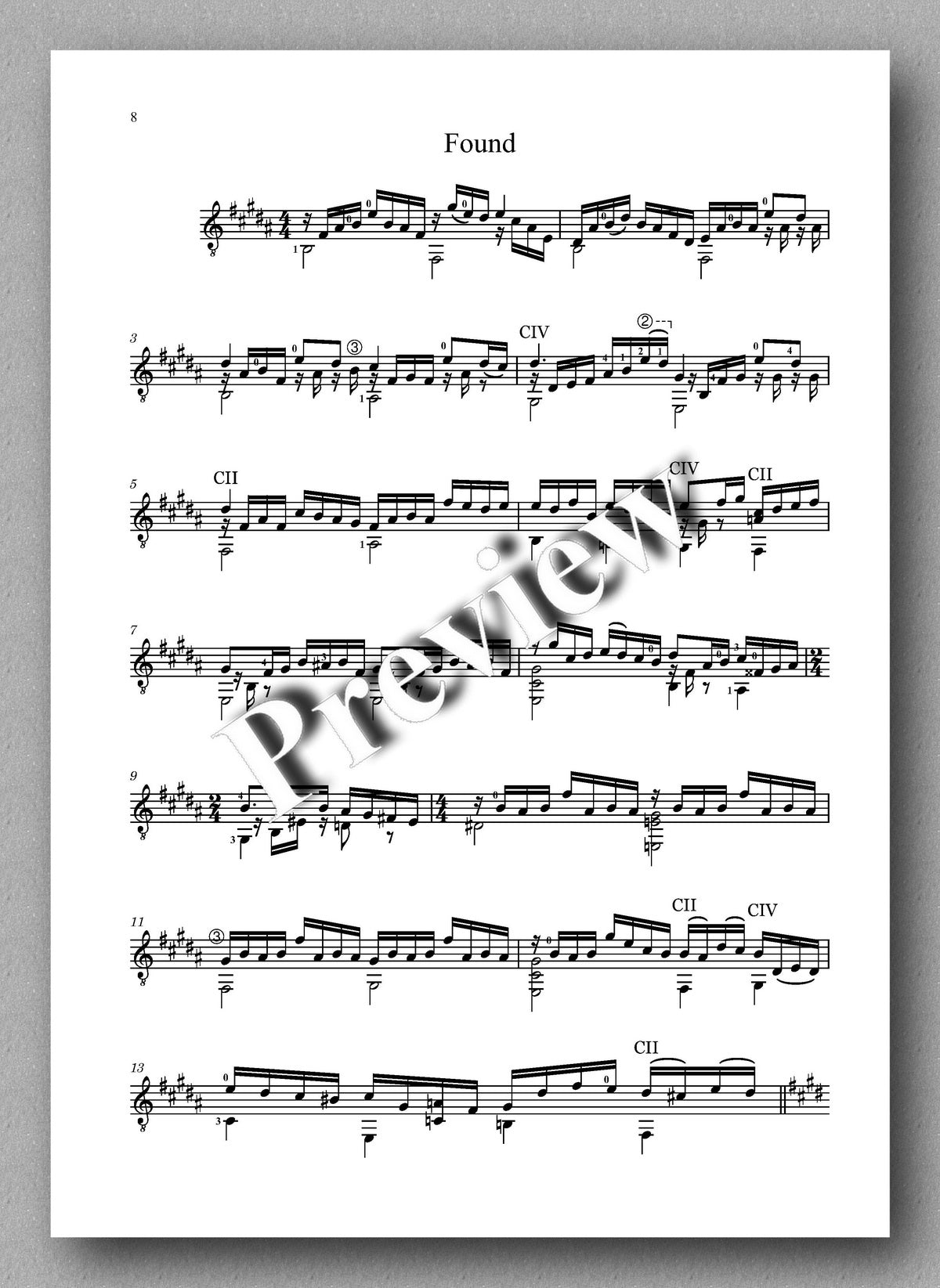 Andrew Williams, Three Short Pieces - preview of the music score 3