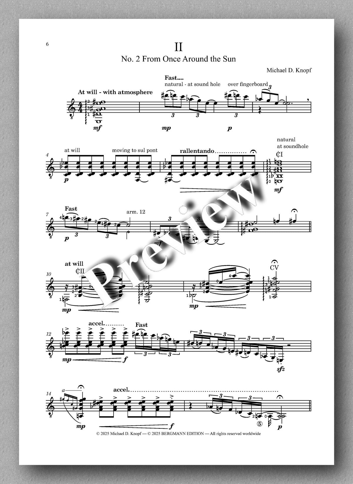 Three Pieces by Dr. Michael Knopf - preview of the music score 2