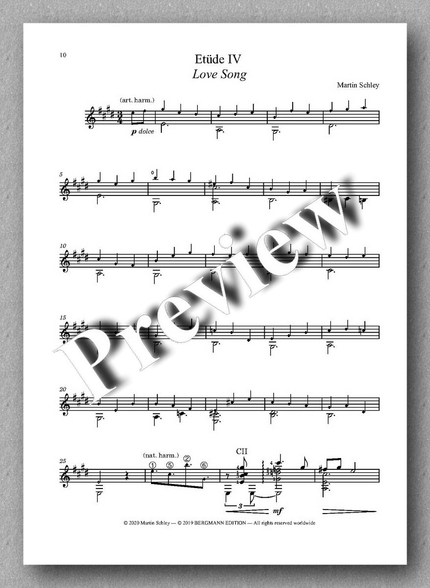 Martin Schley, Ten Etudes - preview of the music score 4