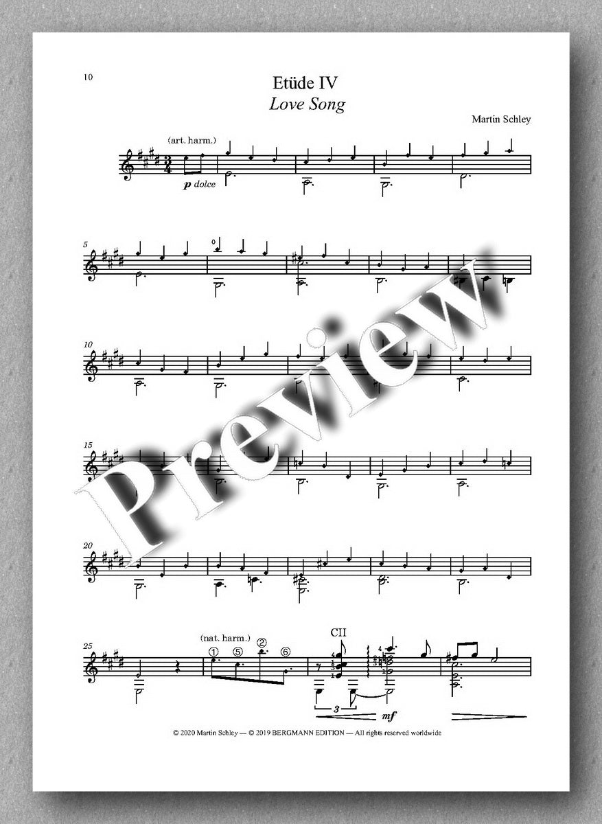 Martin Schley, Ten Etudes - preview of the music score 4