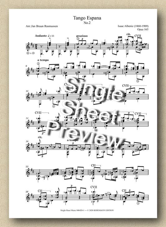 Tango Espana Op. 165, no. 2, Isaac Albeniz - preview of the music score