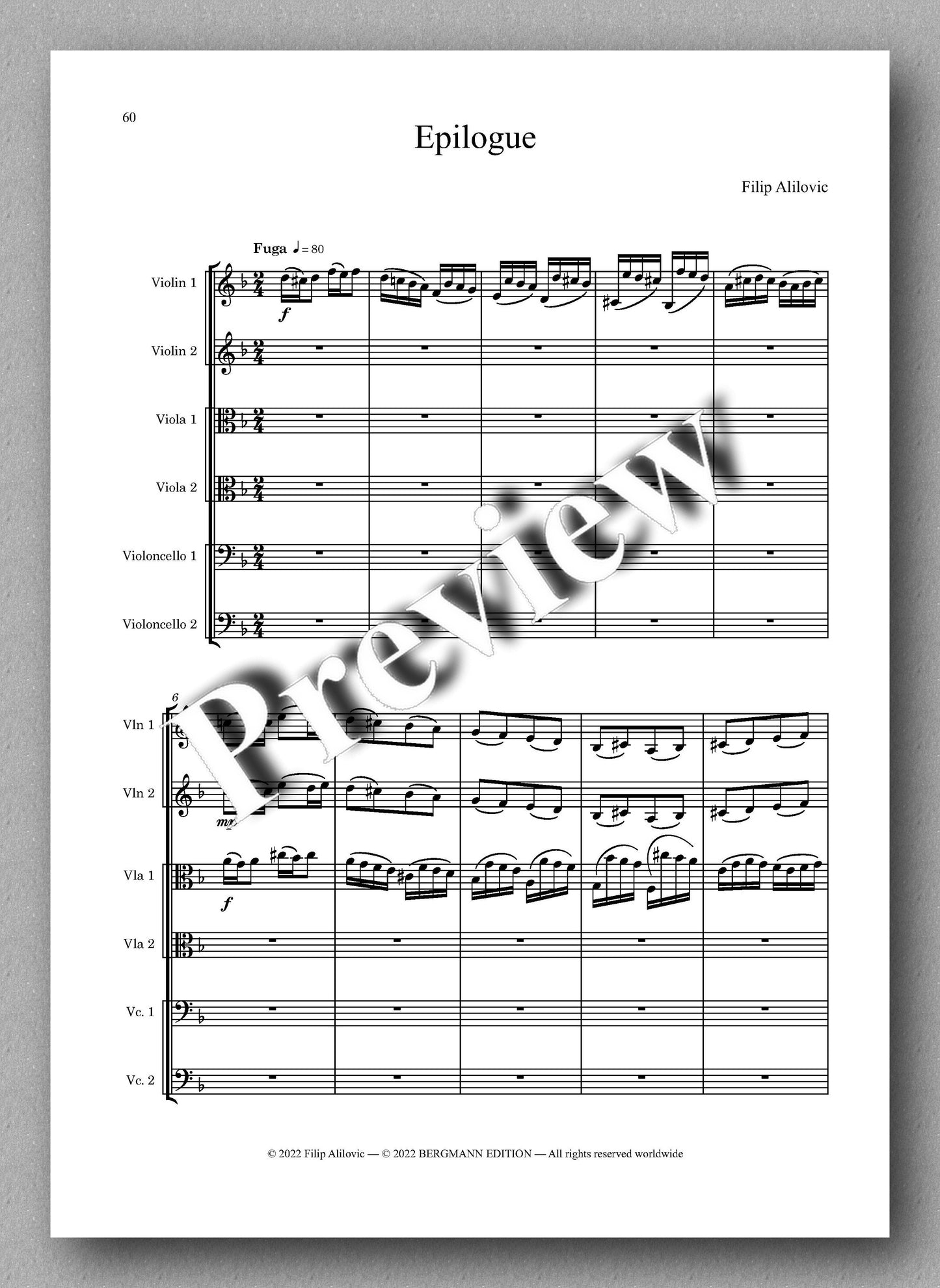 Filip Alilovic, Libertas - preview of the music score 4