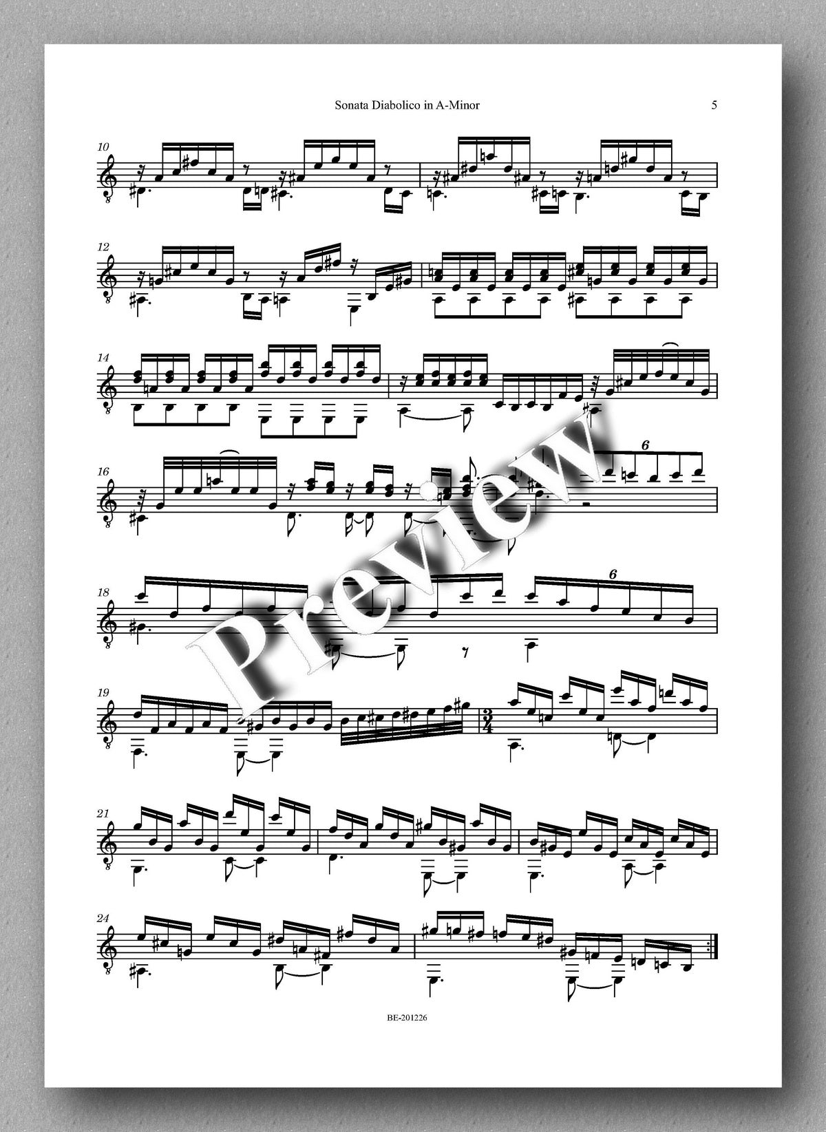 Filip Alilovic, Sonata Diabolico - music score 2