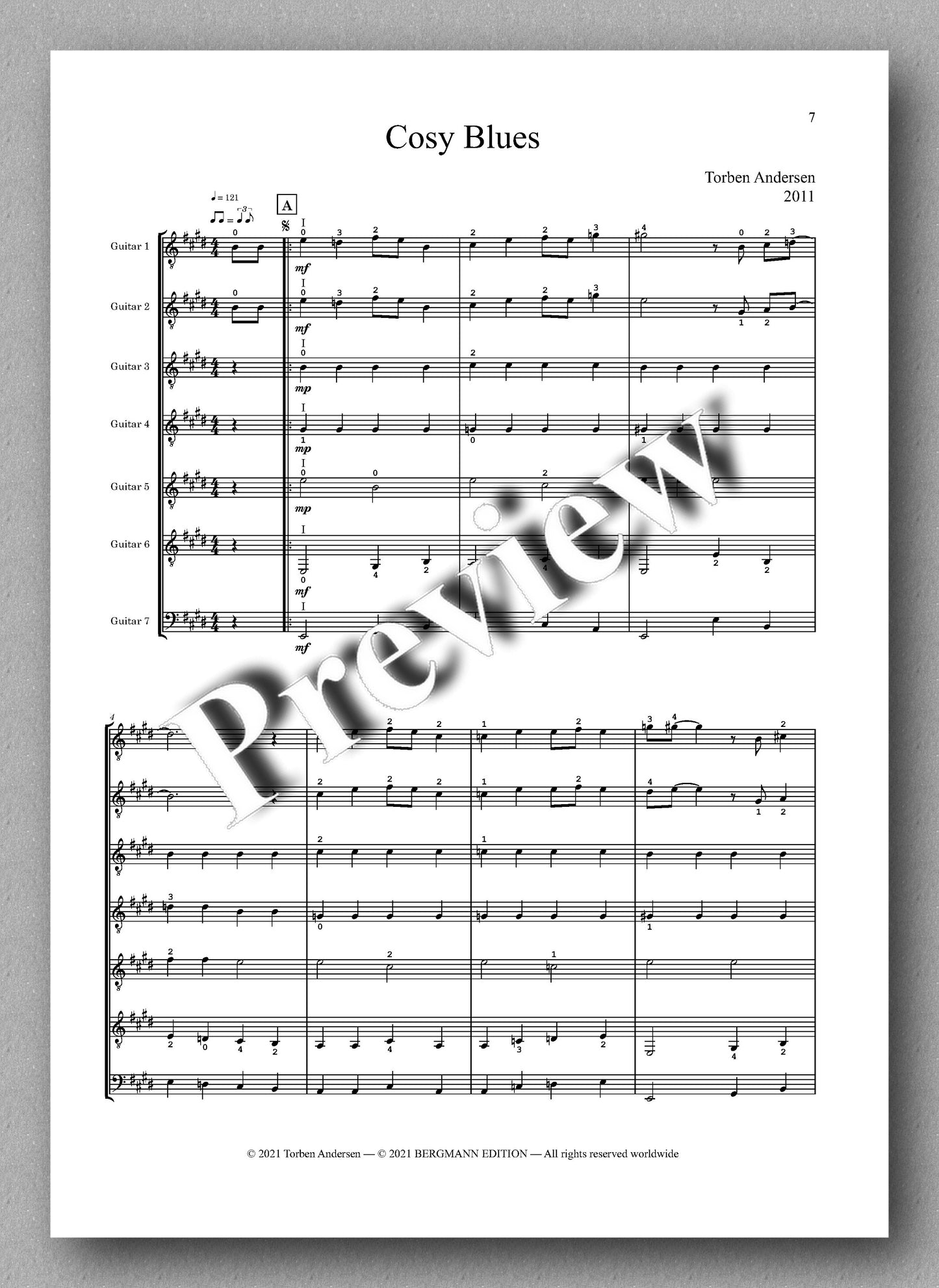 Andersen, Strøgtur i Sønderborg - Cosy Blues - Music score 2
