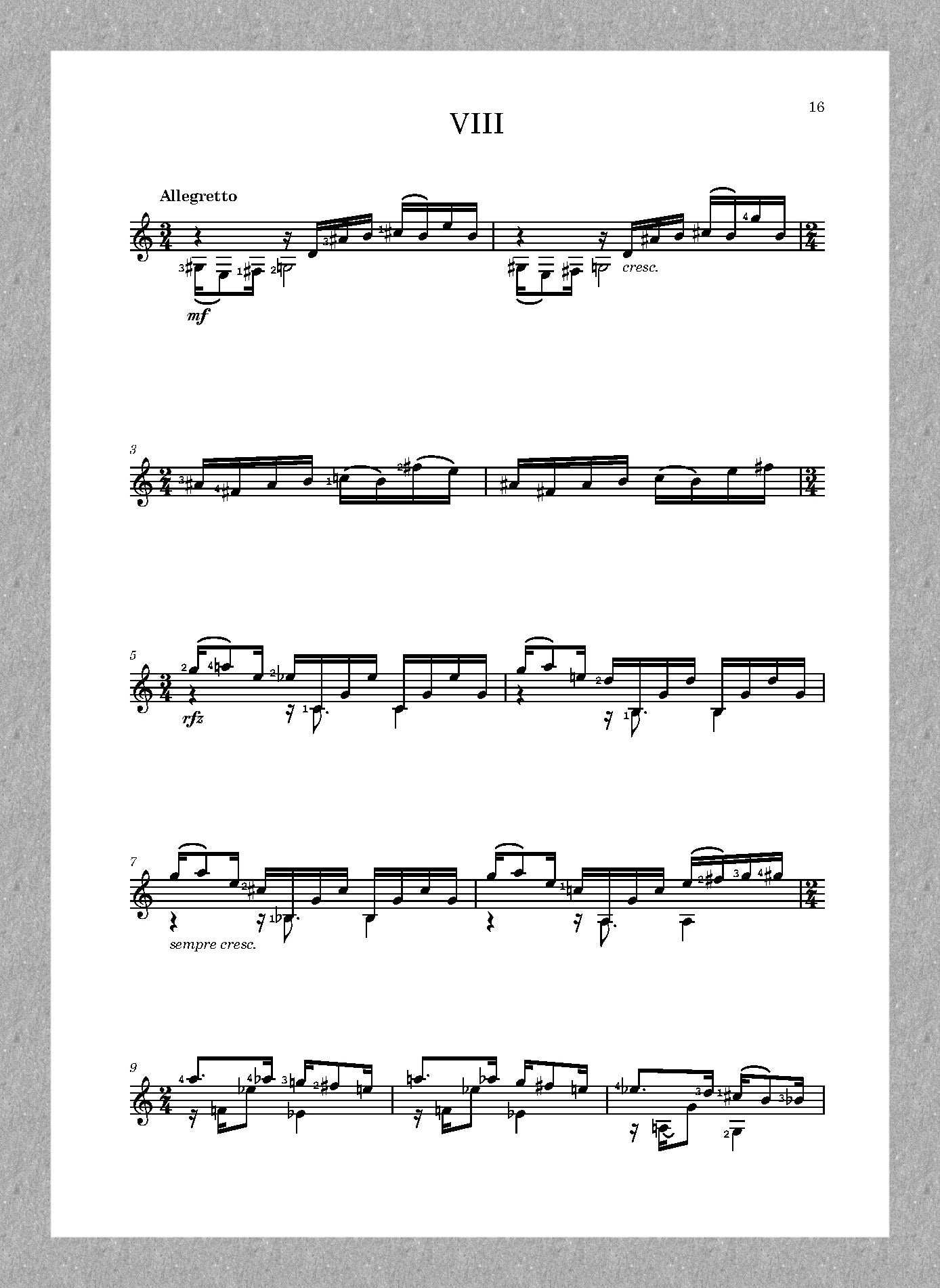 Adrian Andrei, Ten Exodus Miniatures, guitar score.