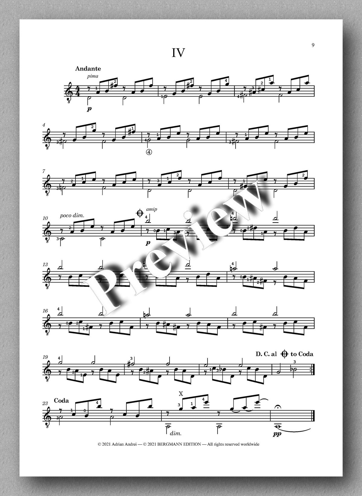 Adrian Andrei, Ten Essential Studies - music score 2