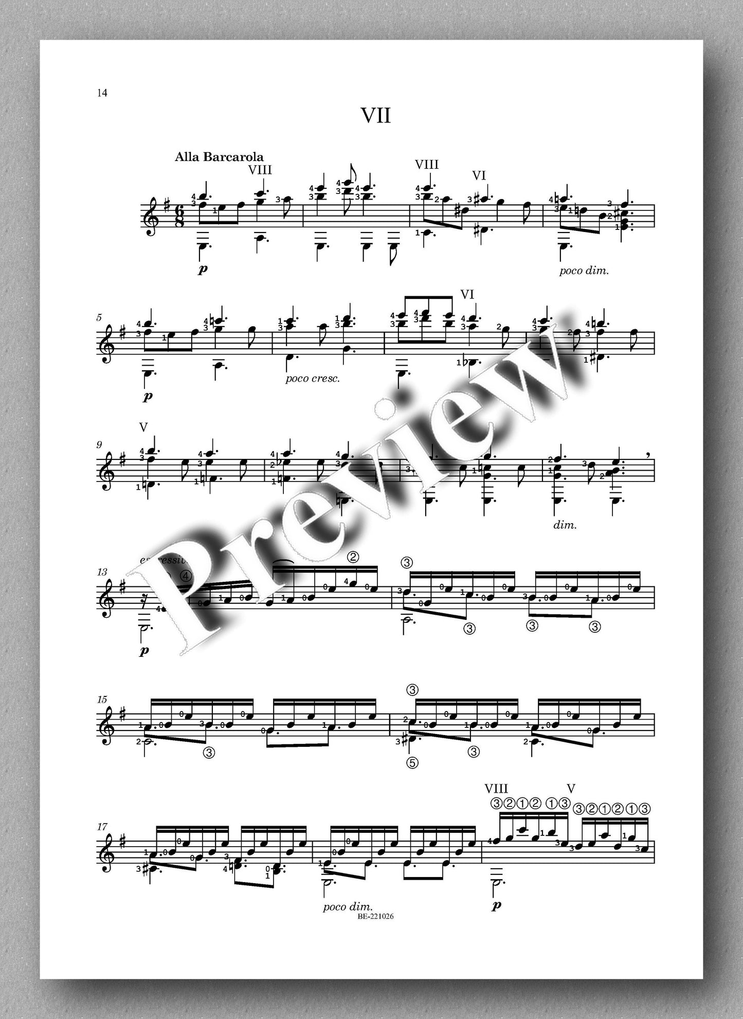 Adrian Andrei, The Loneliness Preludes - preview of the music score 2