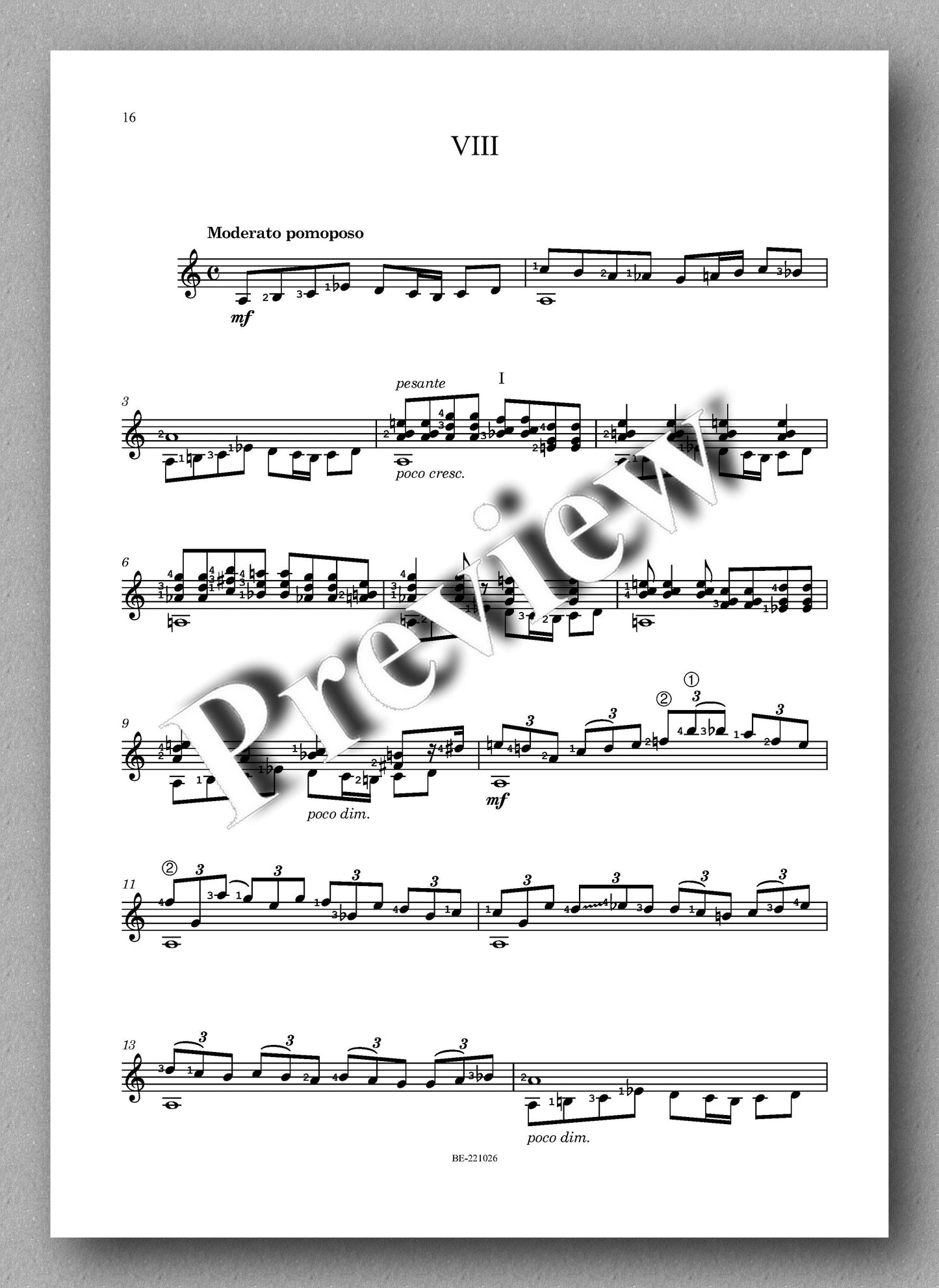 Adrian Andrei, The Loneliness Preludes - preview of the music score 3