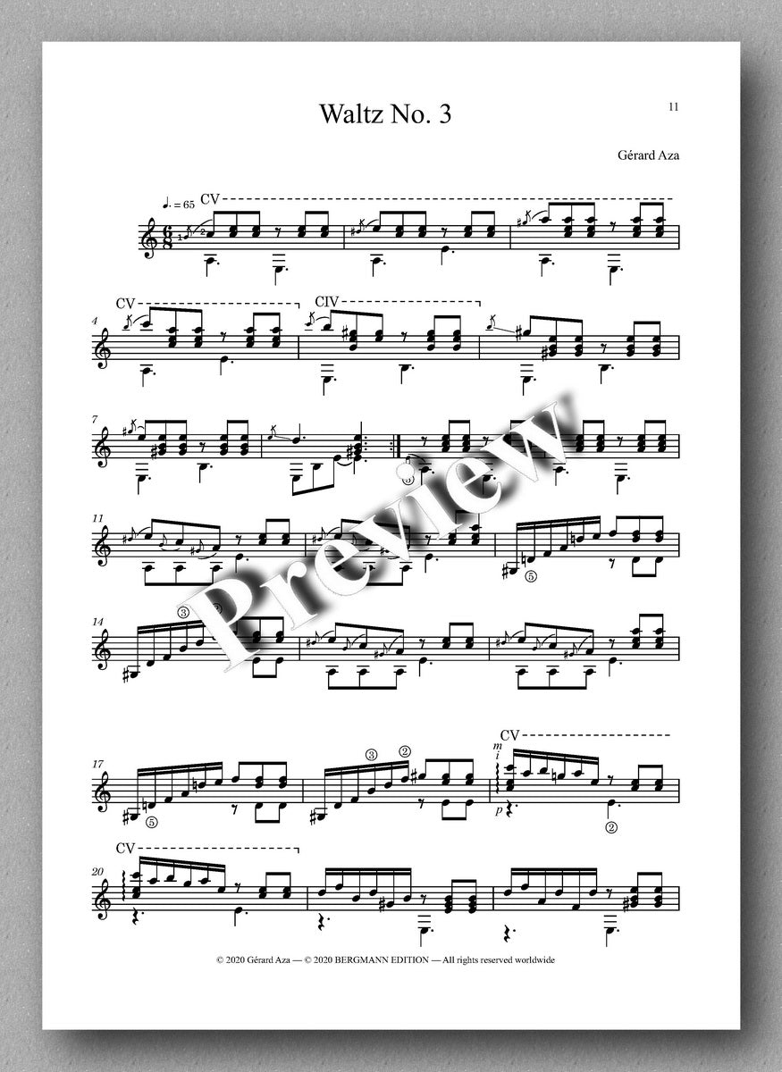 Gérard Aza, The Three Waltzes - preview of the third waltz