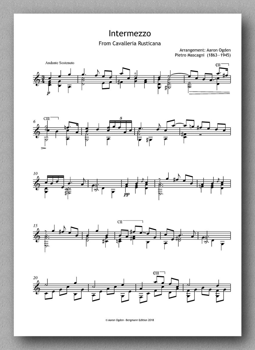 Ogden-Mascagni-Intermezzo, preview score