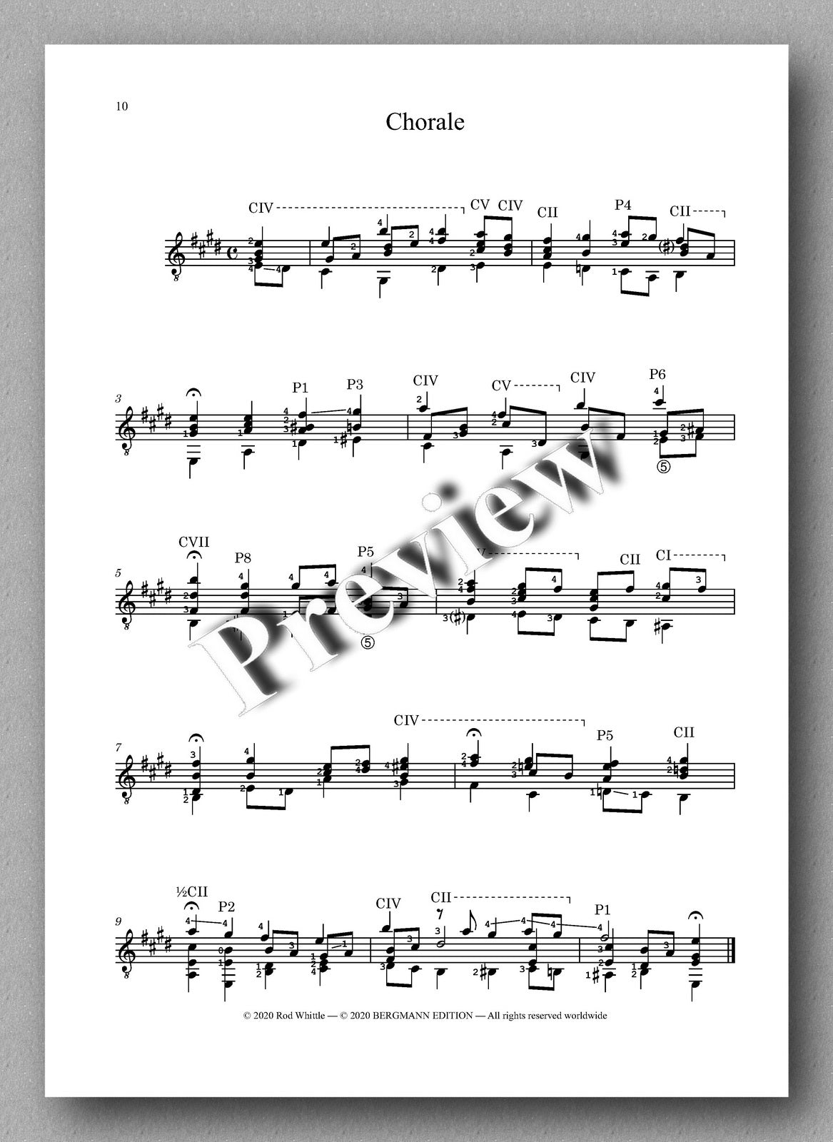 Bach-Whittle, Five pieces - preview of the music score 5