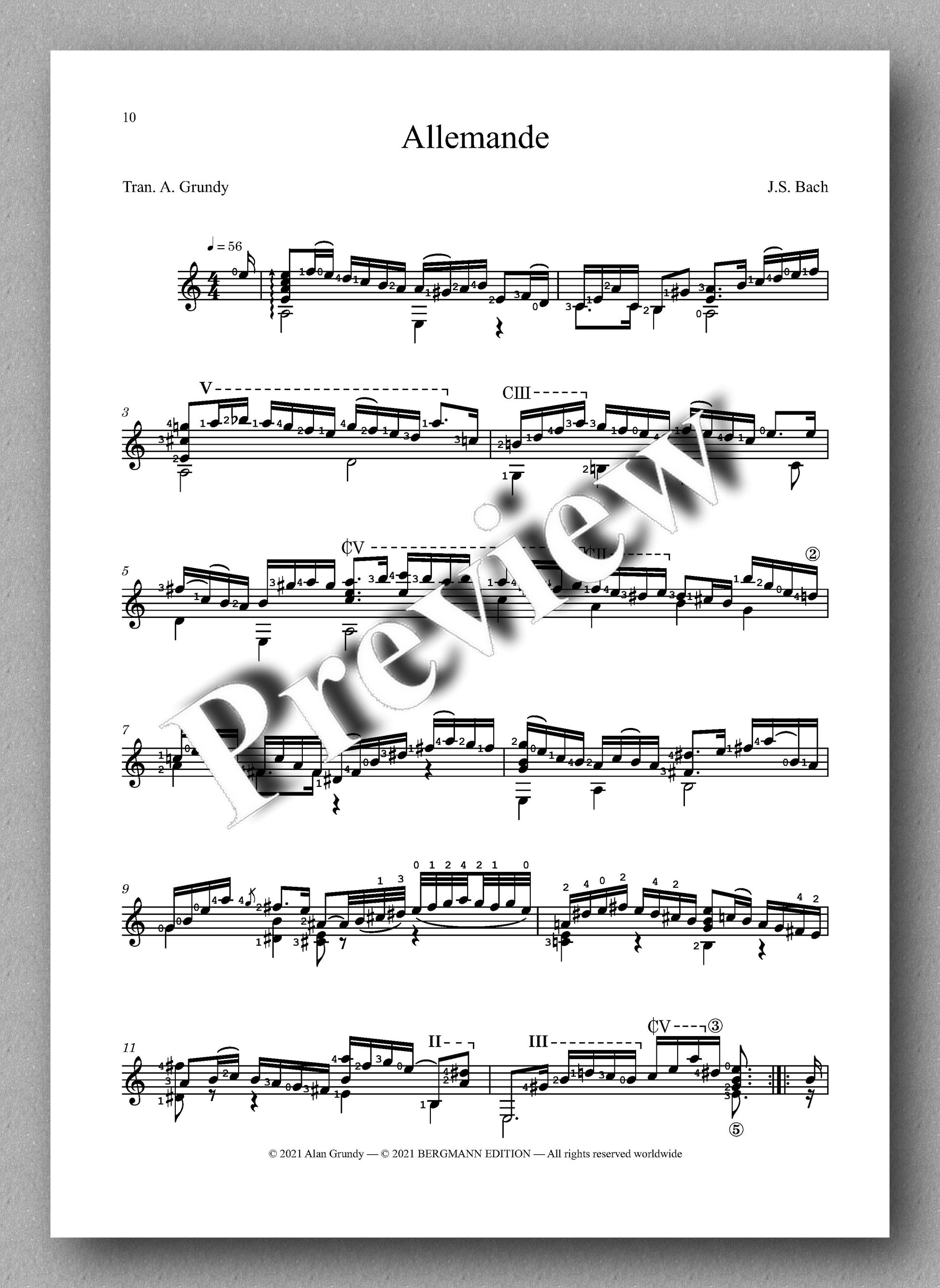 Bach-Grundy, Cello Suite no. 2 - music score 2