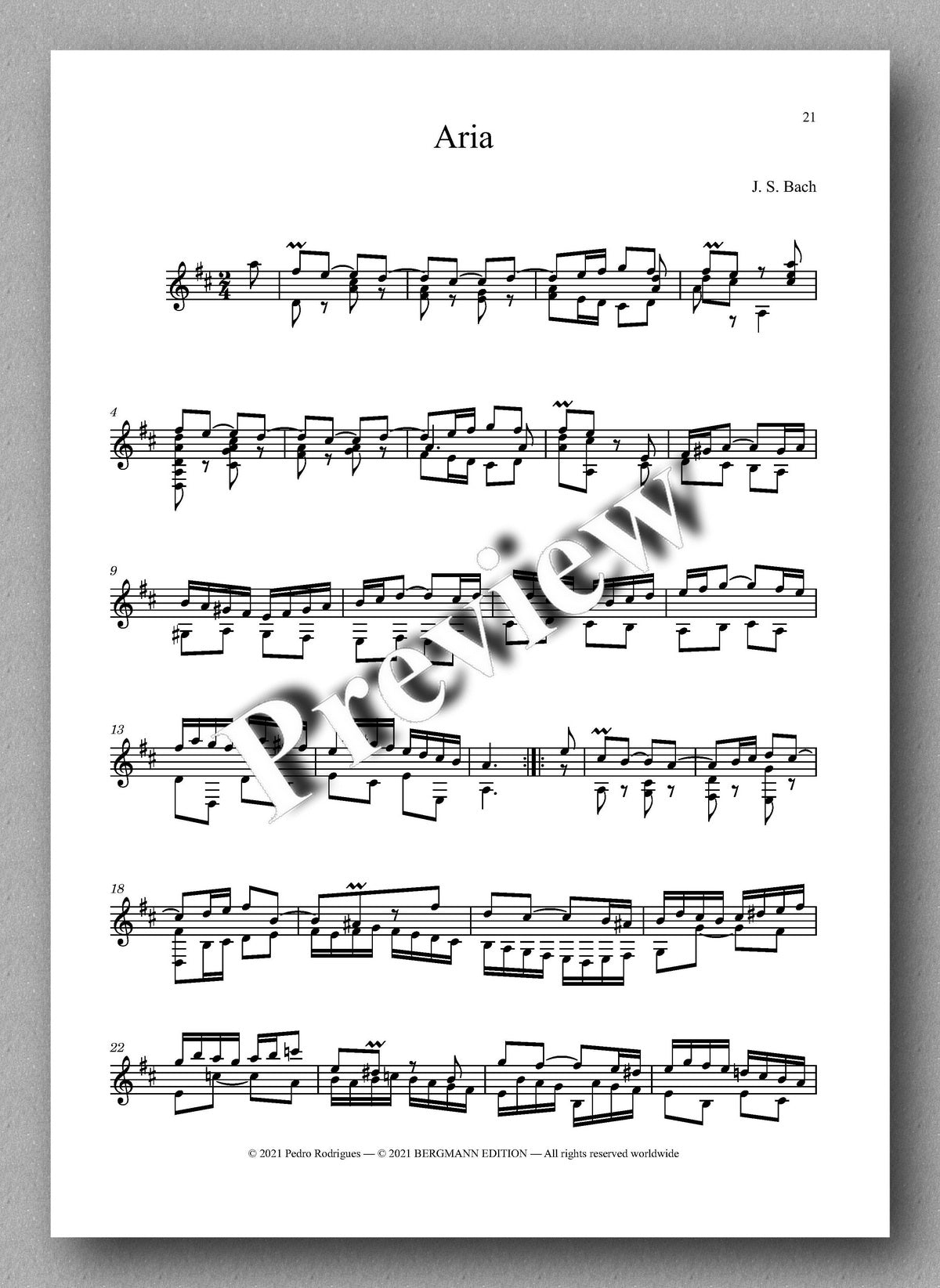 Bach-Rodriques, Partita IV, BWV 828 - music score 4