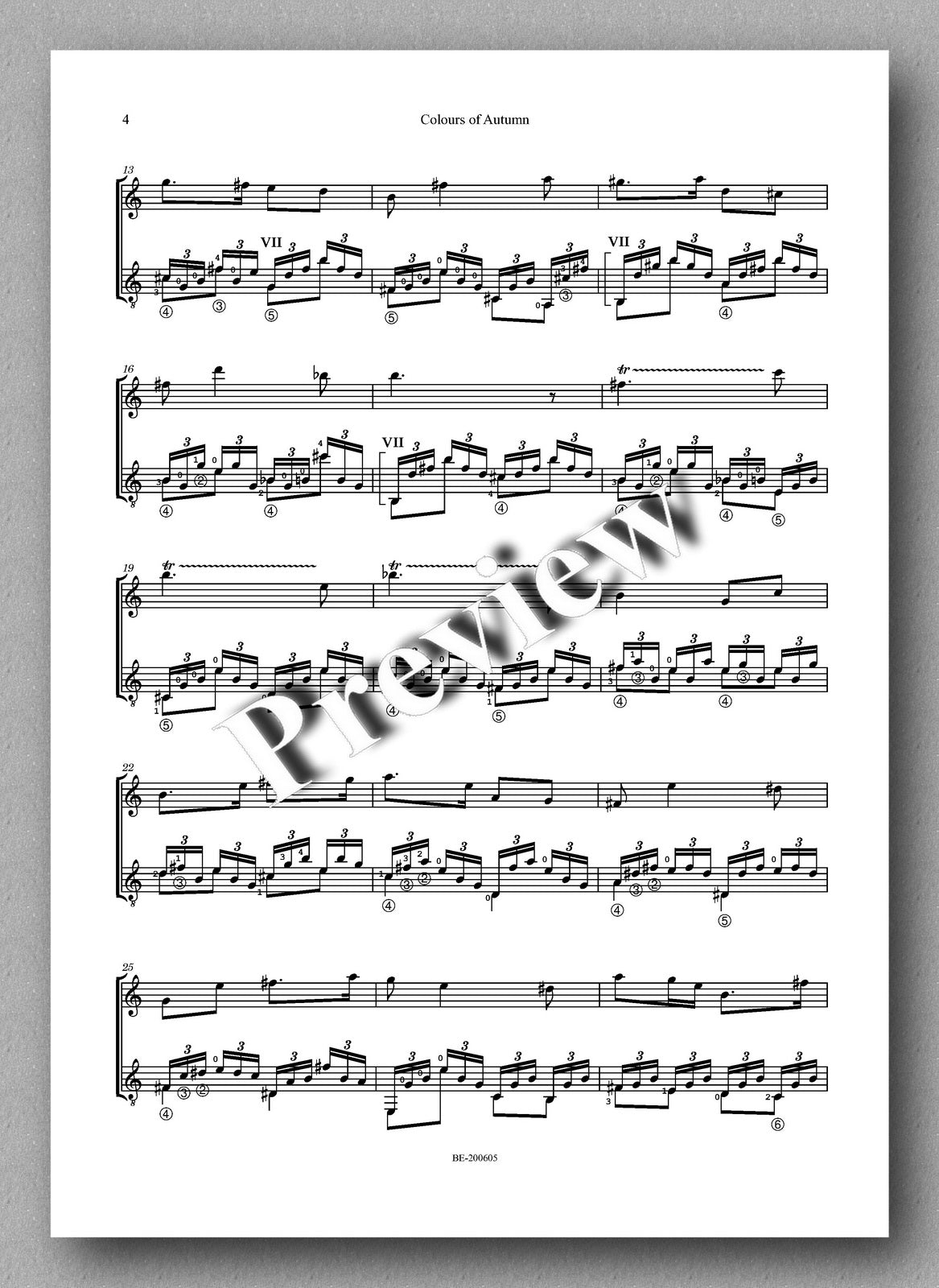 Colours of Autumn by Ralf Bauer-Mörkens - preview of the Music score 2