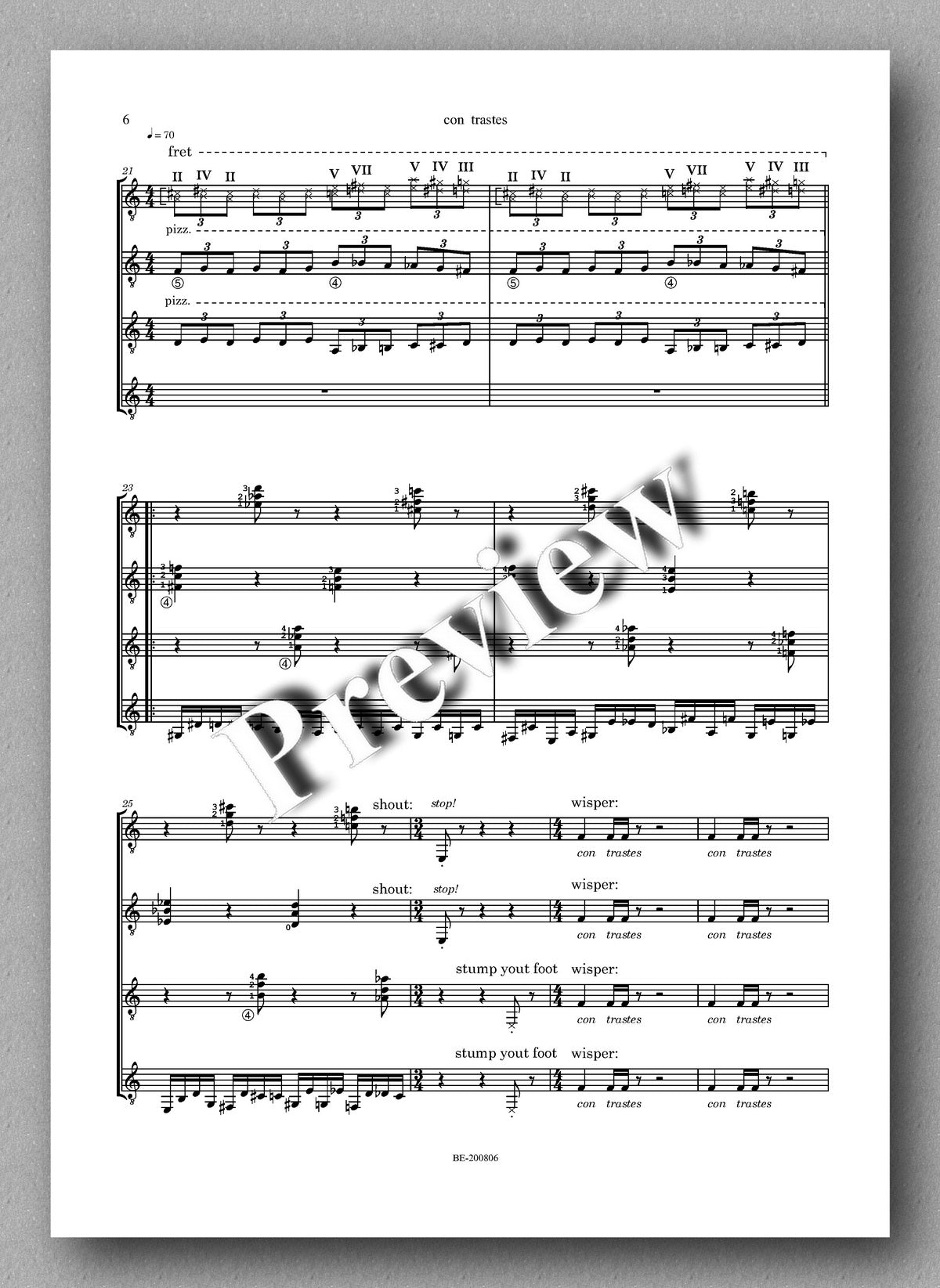 "Con Trastes" by Ralf Bauer-Mörkens - preview of the music score 3