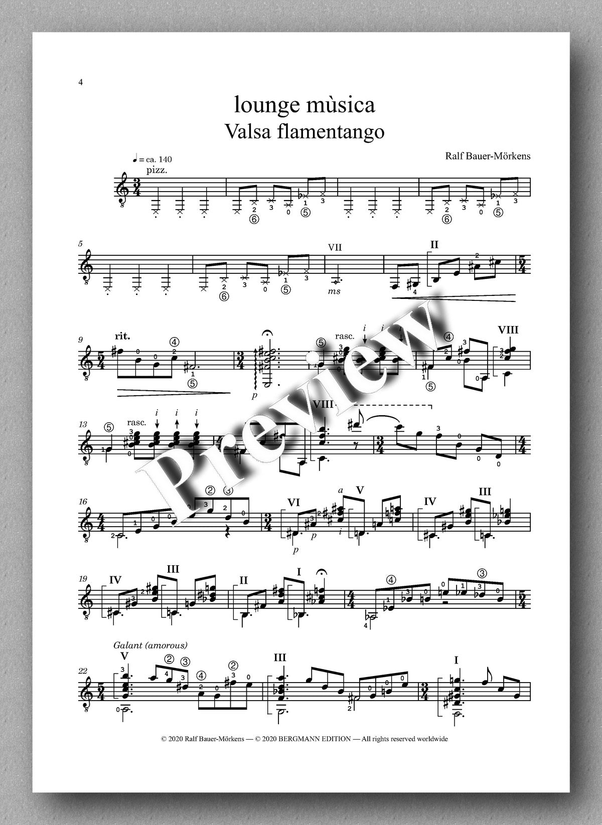 Lounge Mùsica by Ralf Bauer-Mörkens - preview of the music score 1