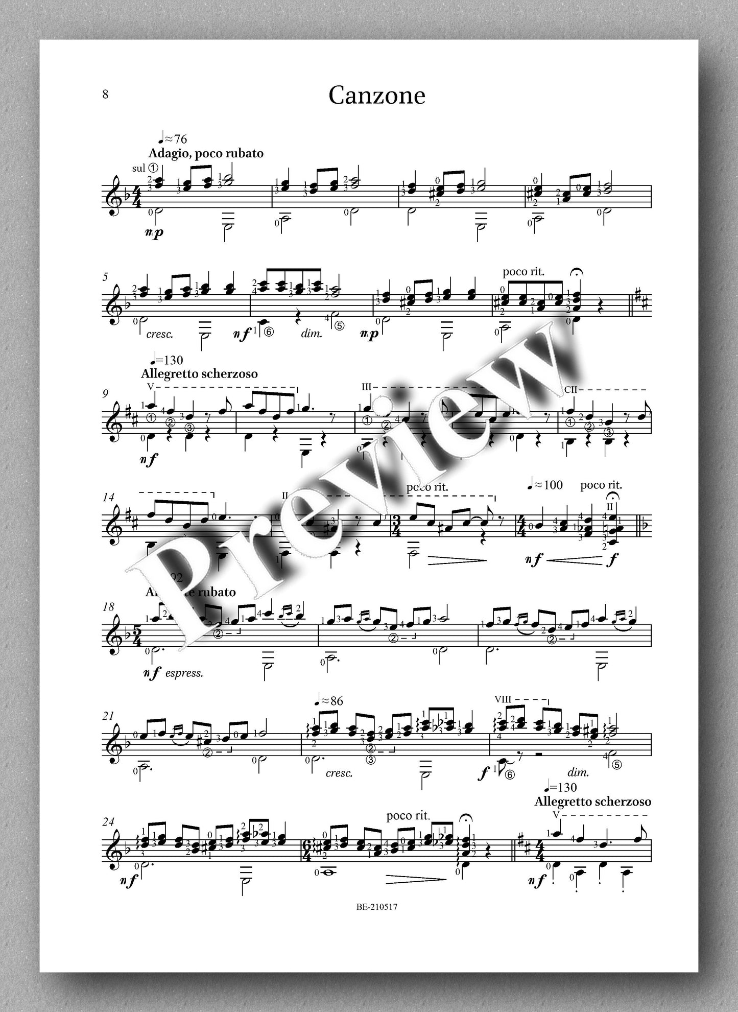Bliokh, Divertimento - Music score 2