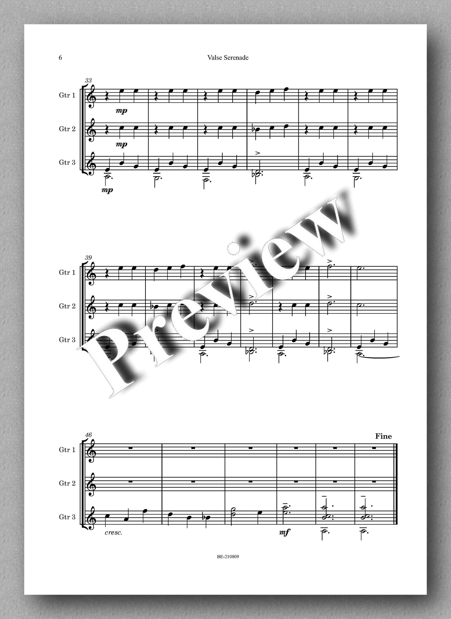 Brady, Valse Serenade - music score 2