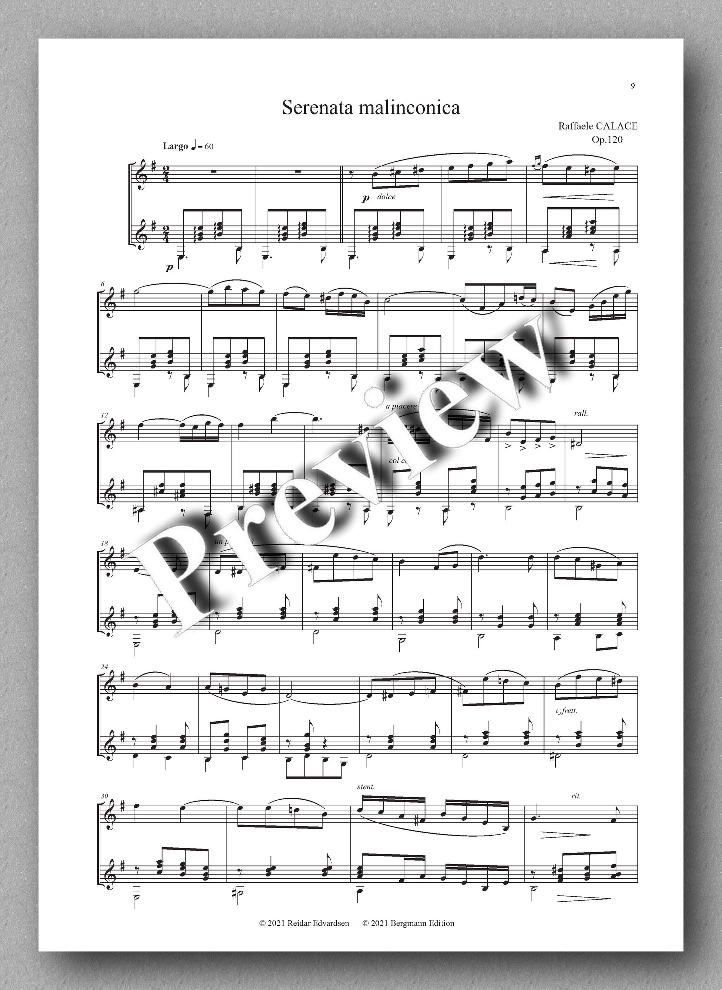 Calace-Edvardsen, Tre Serenate - Music score 2