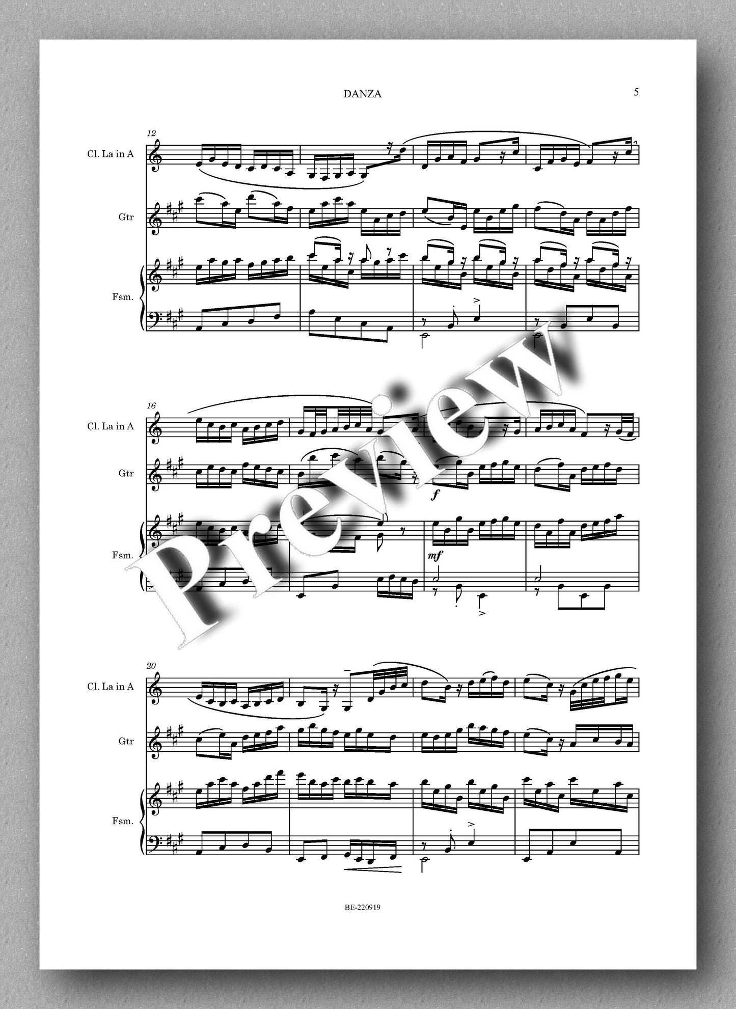 DANZA Op. 512 by Leonello Capodaglio - preview of the music score 2