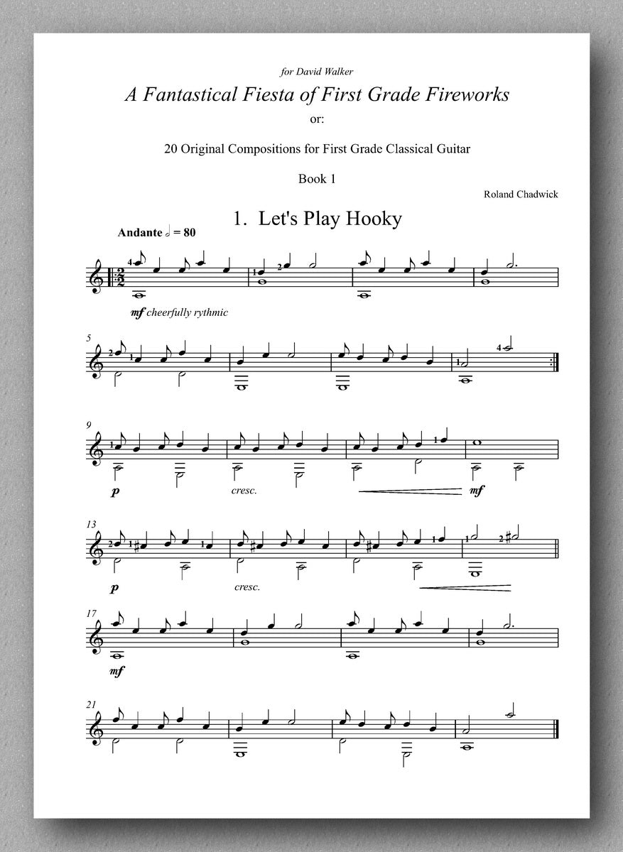 Roland Chadwick: A Fantastical Fiesta of First Grade Fireworks - preview of the sheet music 1