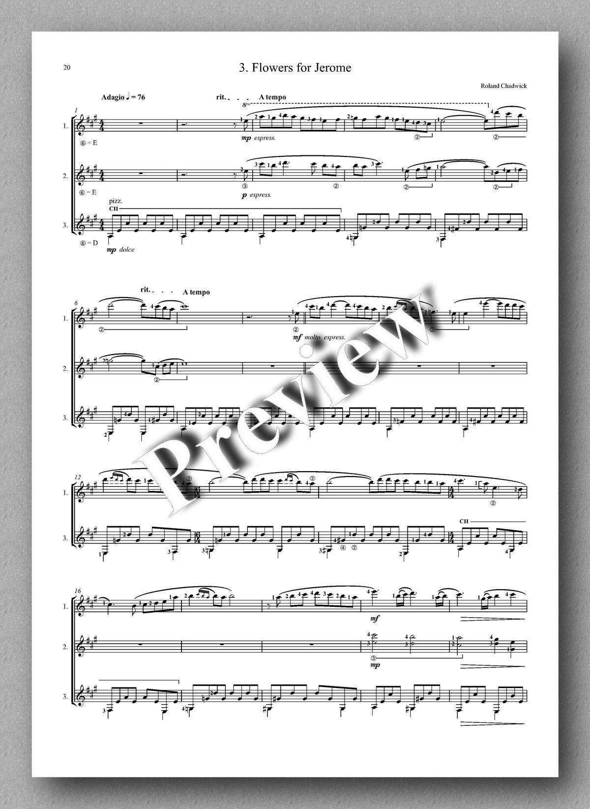 Chadwick, Rococo Café - music score 3