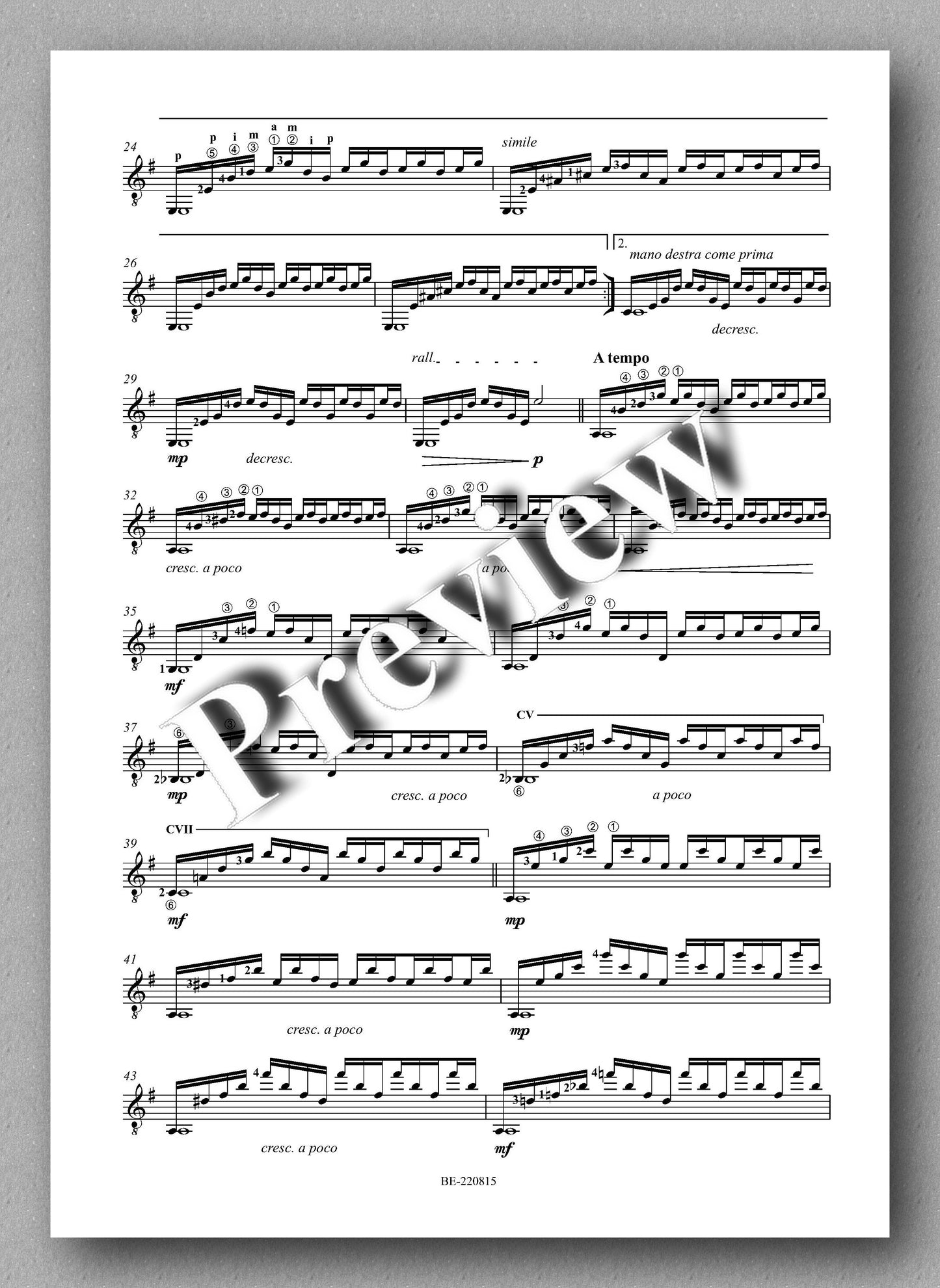 Roland Chadwick, The Silent Memory of God - preview of the music score 2