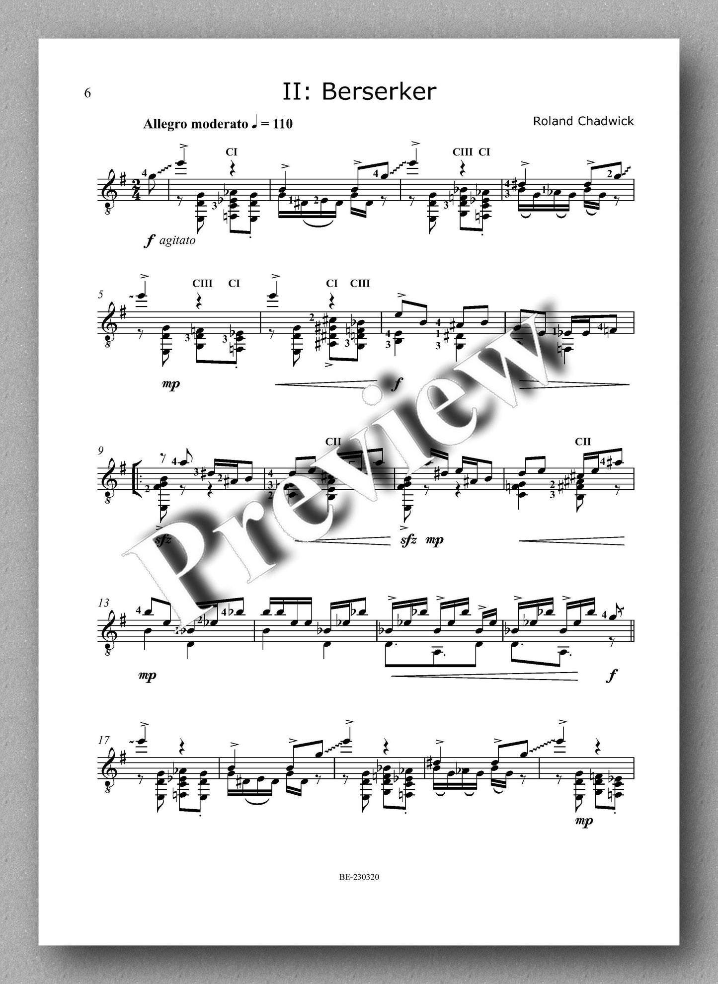 Roland Chadwick - The Soldier - preview of the music score 2