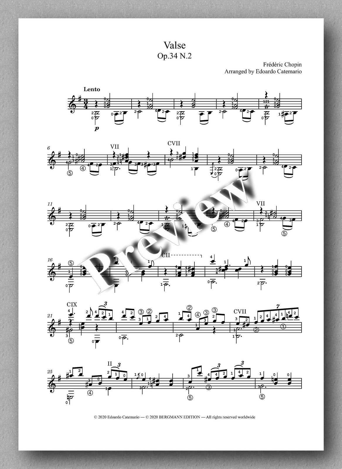 Frédéric Chopin, Valse Op.34 N.2 - preview of the music score 1