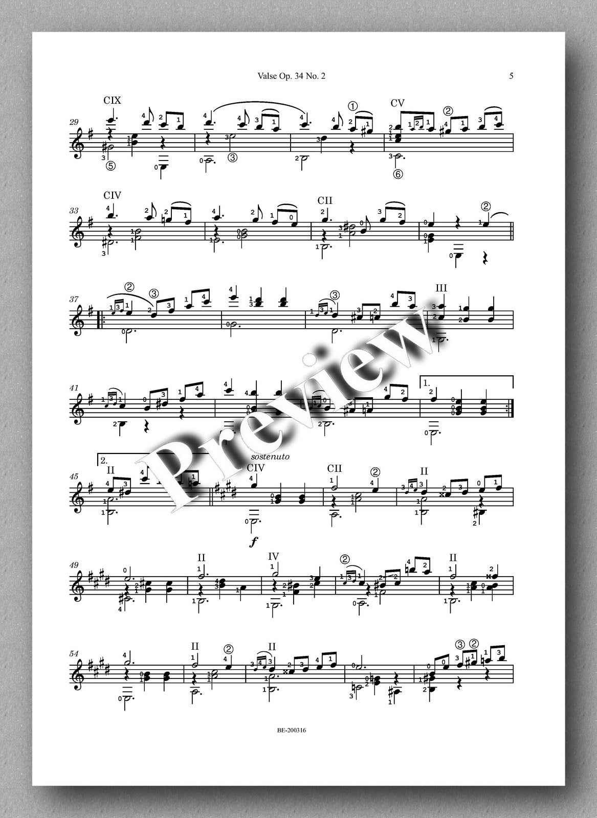 Frédéric Chopin, Valse Op.34 N.2 - preview of the music score 2