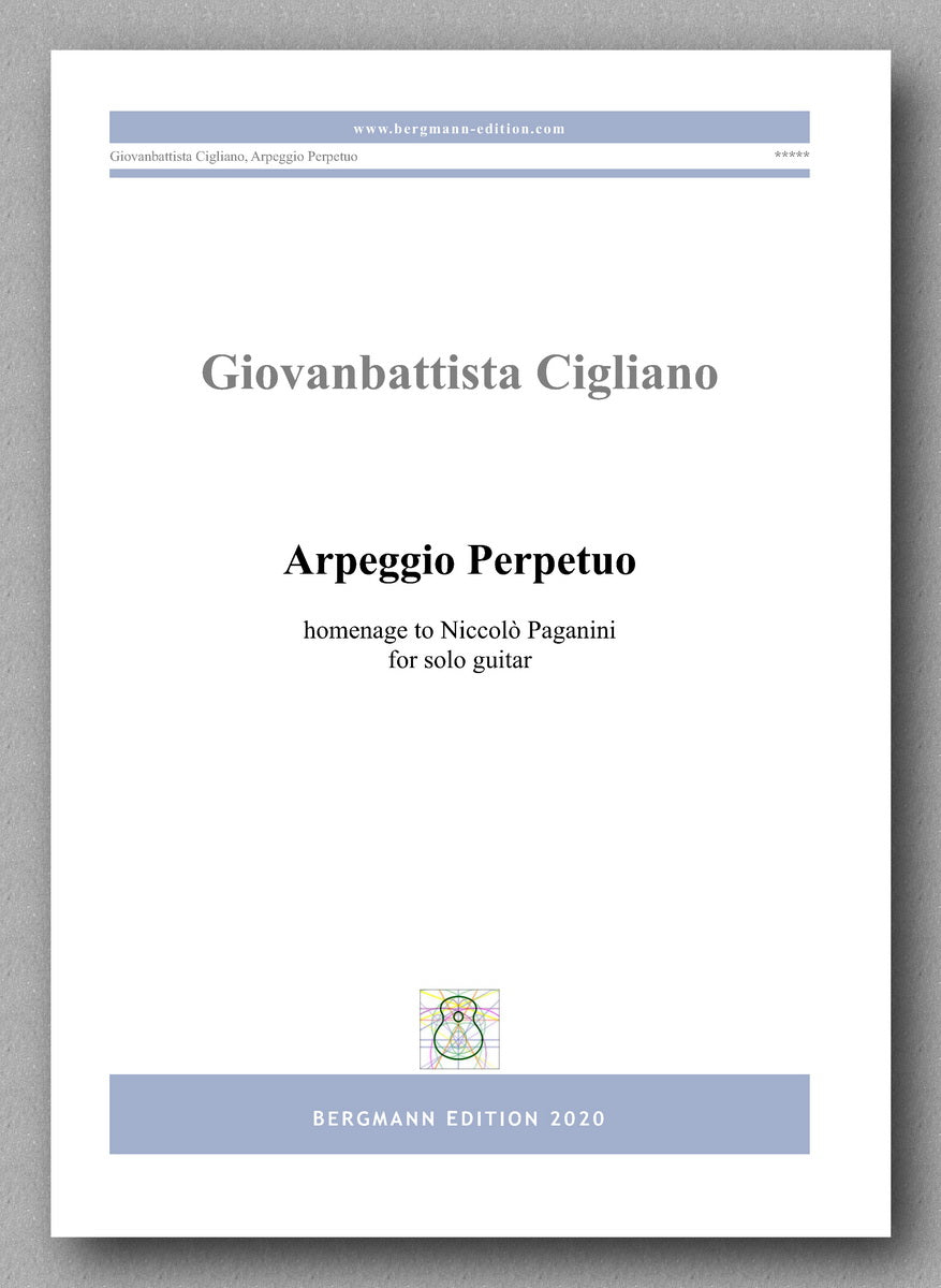 Giovanni Cigliano, Arpeggio Perpetuo, homenage to Niccolò Paganini - preview of the cover
